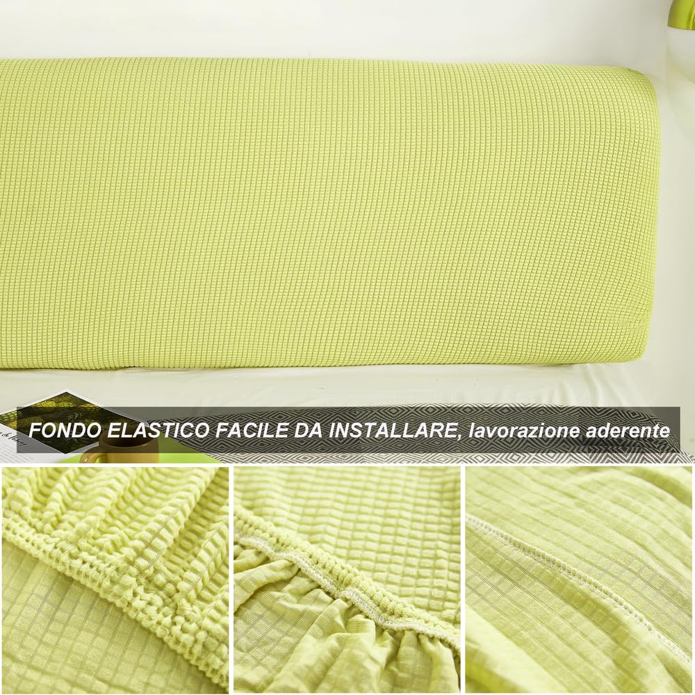 Fodera/Copri Testata Letto Fodera Elastica Vello Protezione Testata Copertura Testiera Letto Matrimoniale/Singolo/Una Piazza E Mezza 180/200/150CM Lavabile per Decorazione Camera