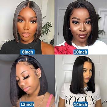 ほさ Amazon.com : ZHUO JIA Short Straight Bob Wig Human Hair