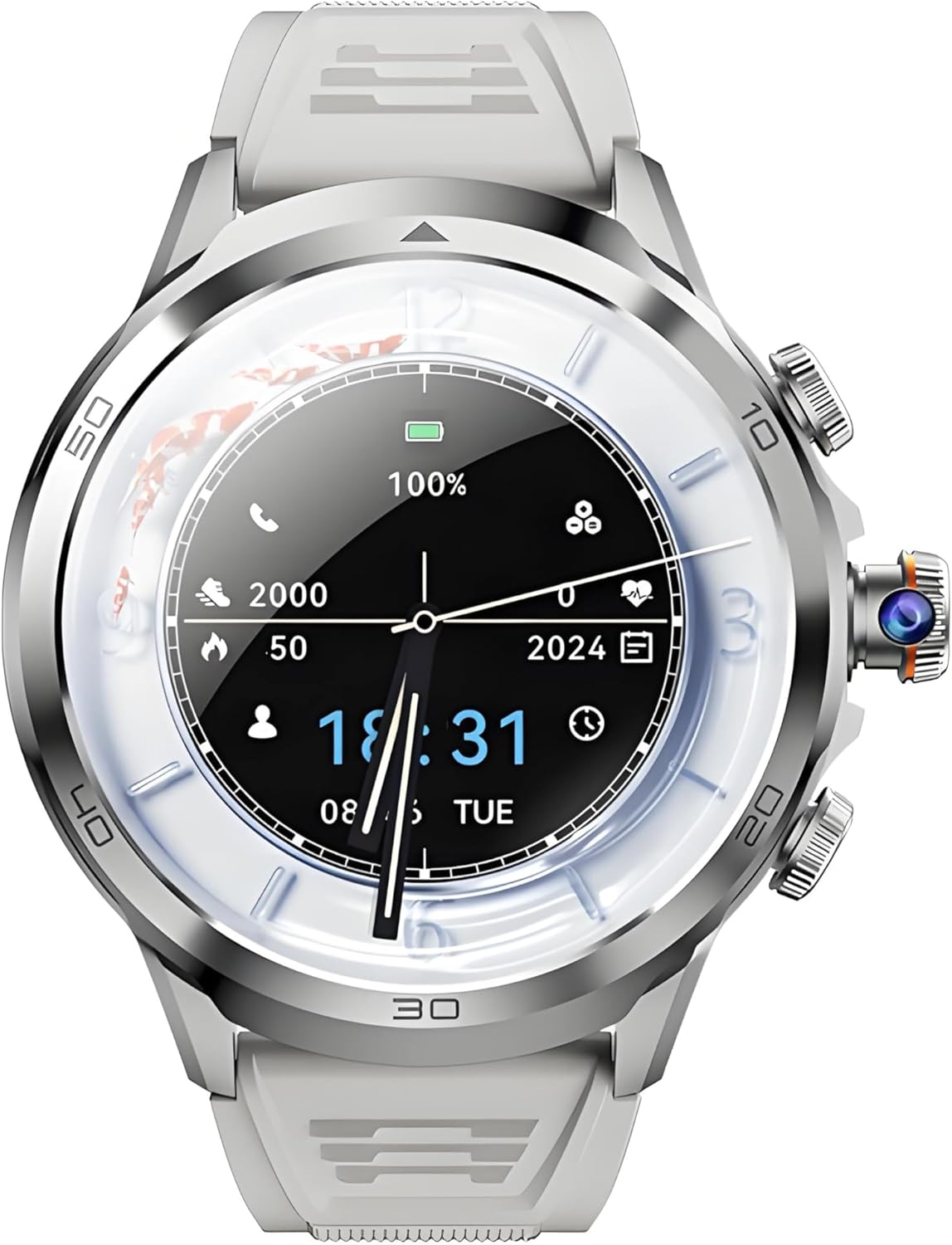 1.95''Smart Watch for Men (Answer/Make Call), Battery Pedometer Calorie Smartwatch, IP68 Waterproof &1990mAh,100+ Sports Modes Fitness Tracker Watch