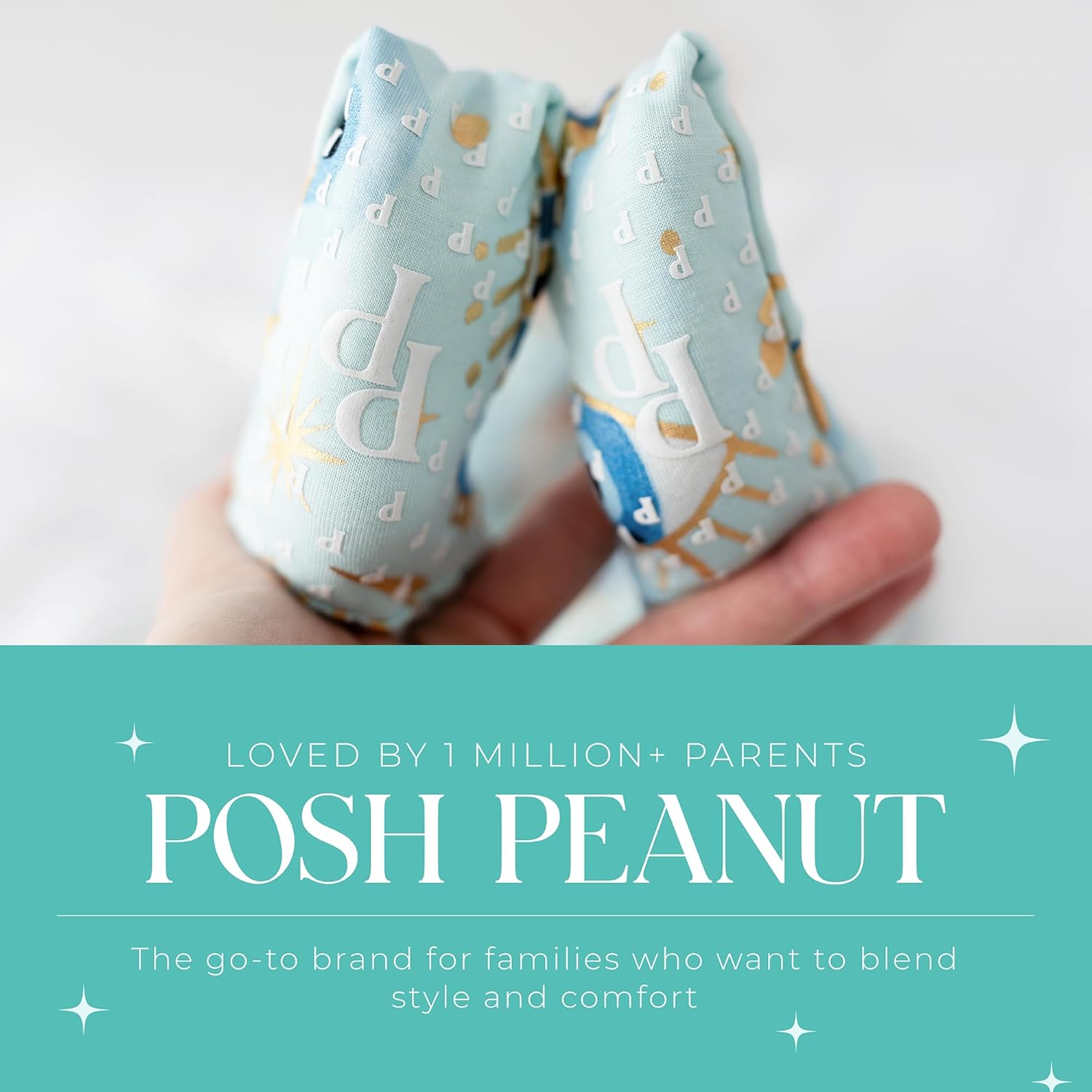 Posh Peanut Convertible Baby Sleepers - Girls Footless Baby Pajamas with 2 Way Zipper for Easy Diaper Changes - Celestial Fiona, 9-12 Months - Image 5