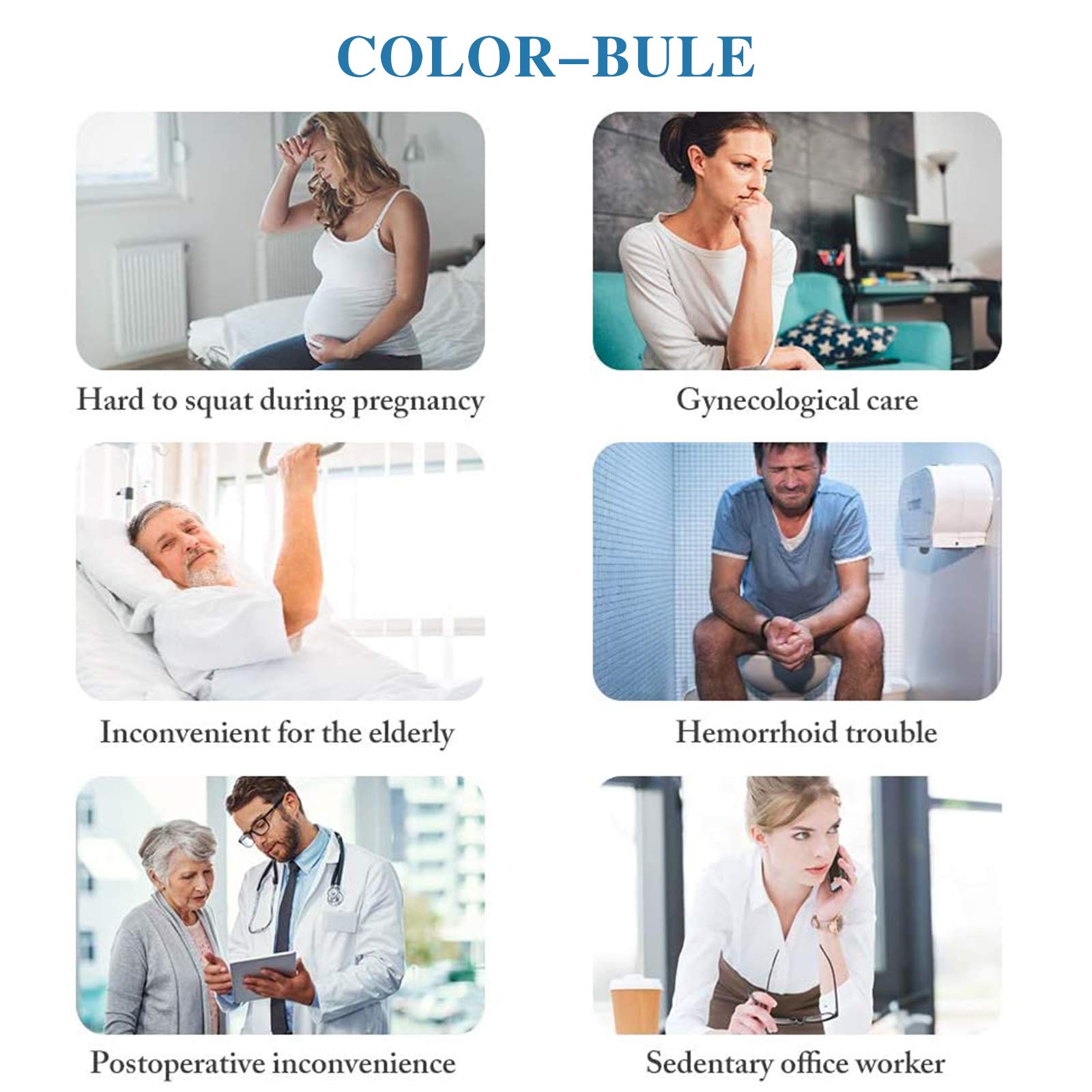 Sitz Bath for Hemorrhoids Soak and Postpartum Care with Massage Hand