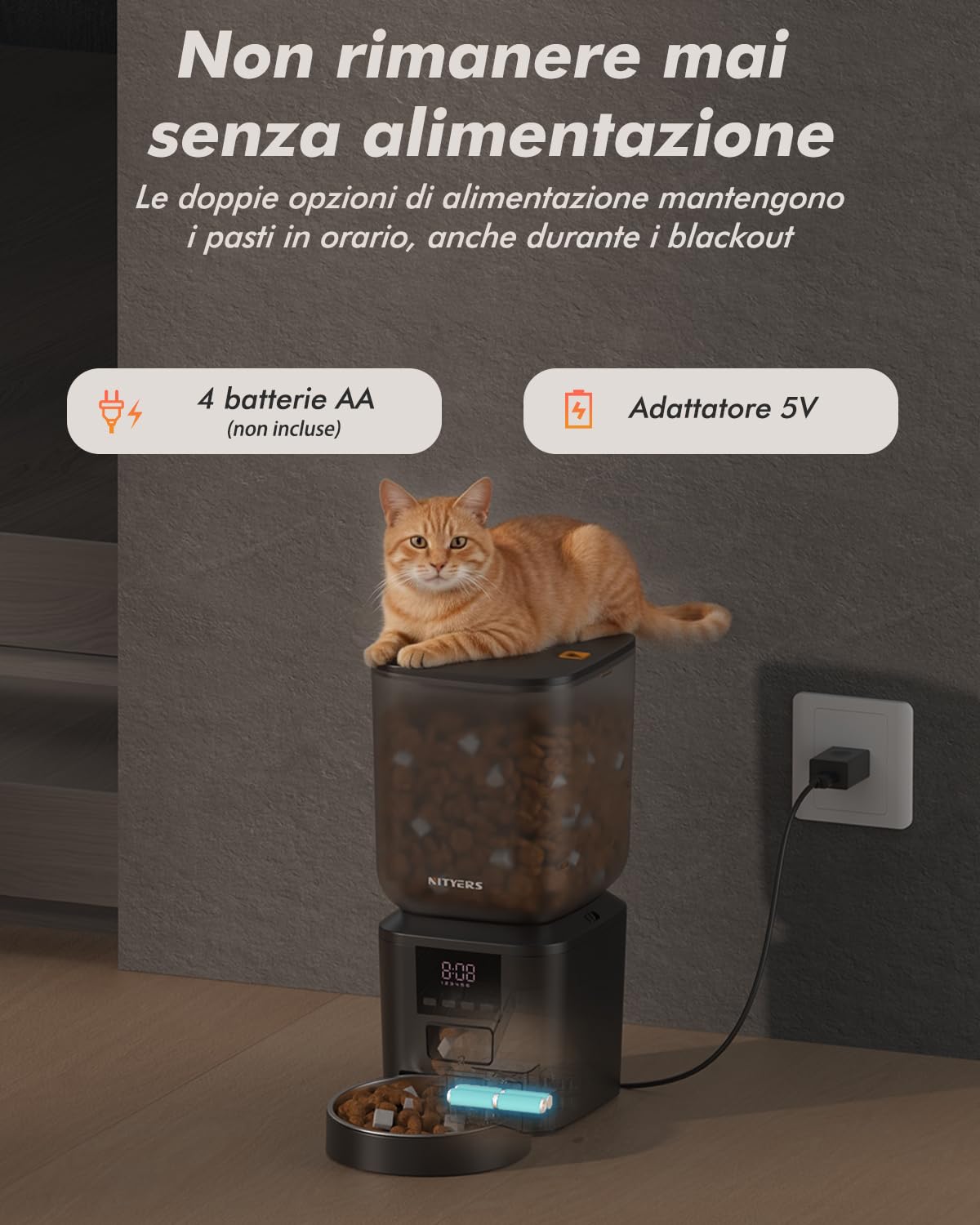 Nityers Distributore Automatico Cibo Gatti e Cani — immagine 13 di 16