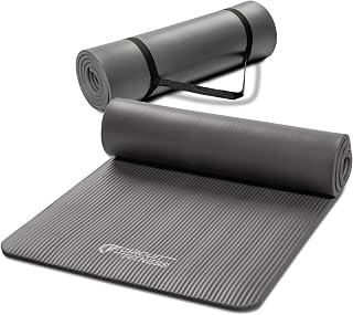 Circuit Fitness by Marcy Non-Slip Multi-Purpose Exercise Yoga Mats with Carrying Strap Multi-Thickness, Multi-Color Options