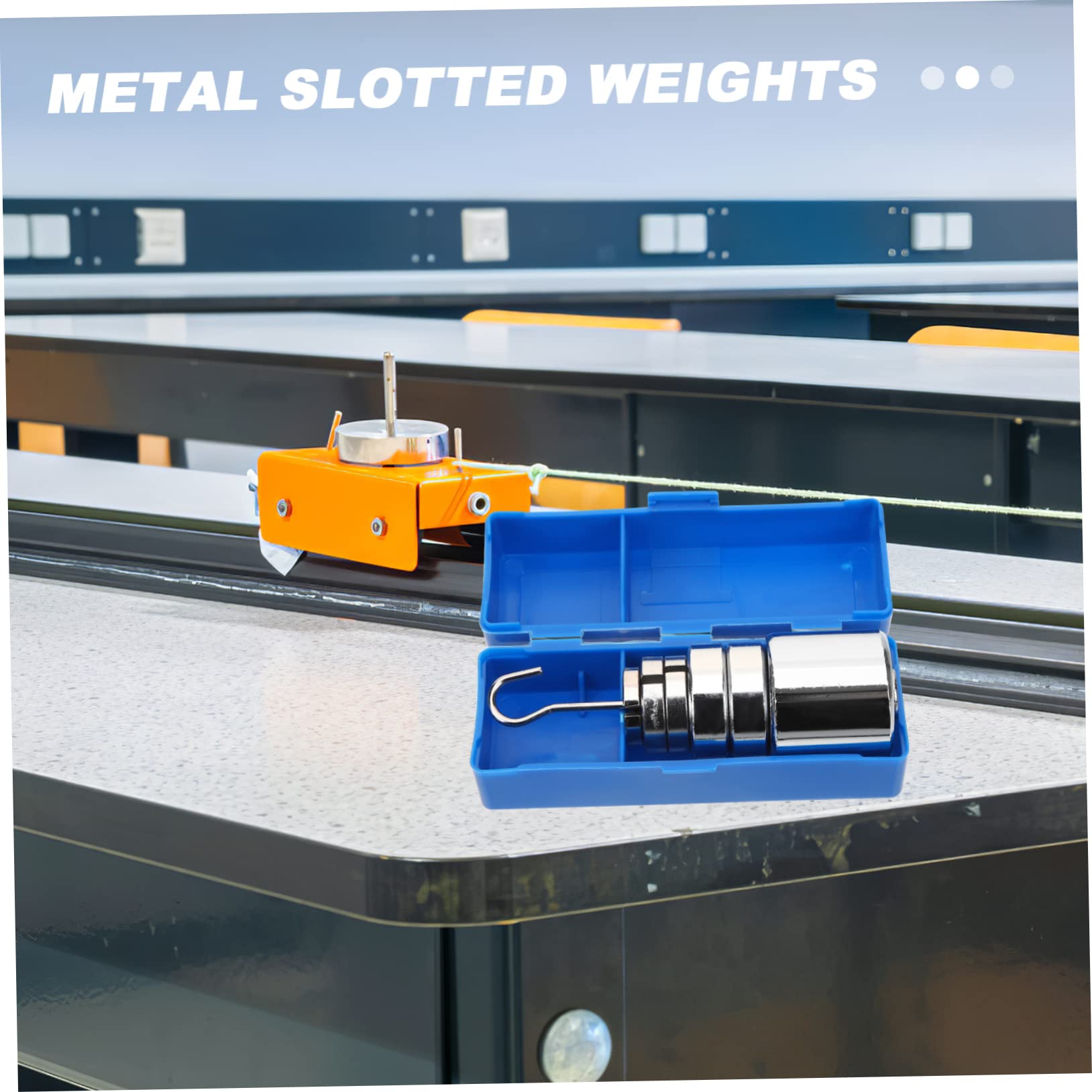 MUSISALY 1 Set Slotted Mass Hanger Metal Slotted Weights for Labs Science Experiment