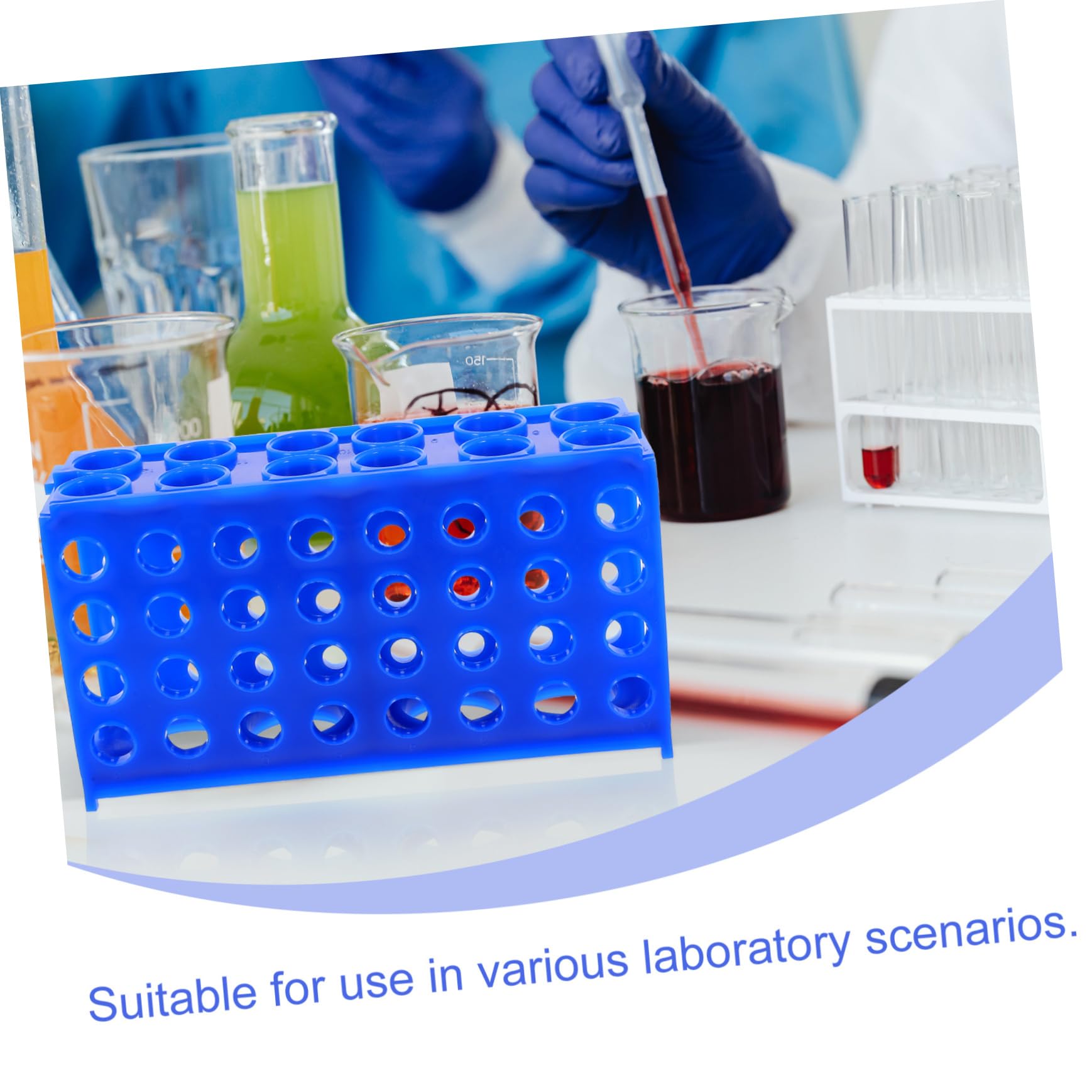 SOLUSTRE 5pezzi Porta Provetta Multiuso Da Laboratorio Supporto Stabile Per Provetta e Tubo Di Campionamento Organizzatore Versatile Per Esperimenti Biologia e Chimica Facile Da Pulire e