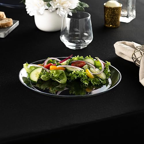 Miniatura 3 de Paquete de 40 platos principales de plástico duro desechables de 10 pulgadas, de alta calidad, pesados, transparentes, con clase, de 10 pulgadas