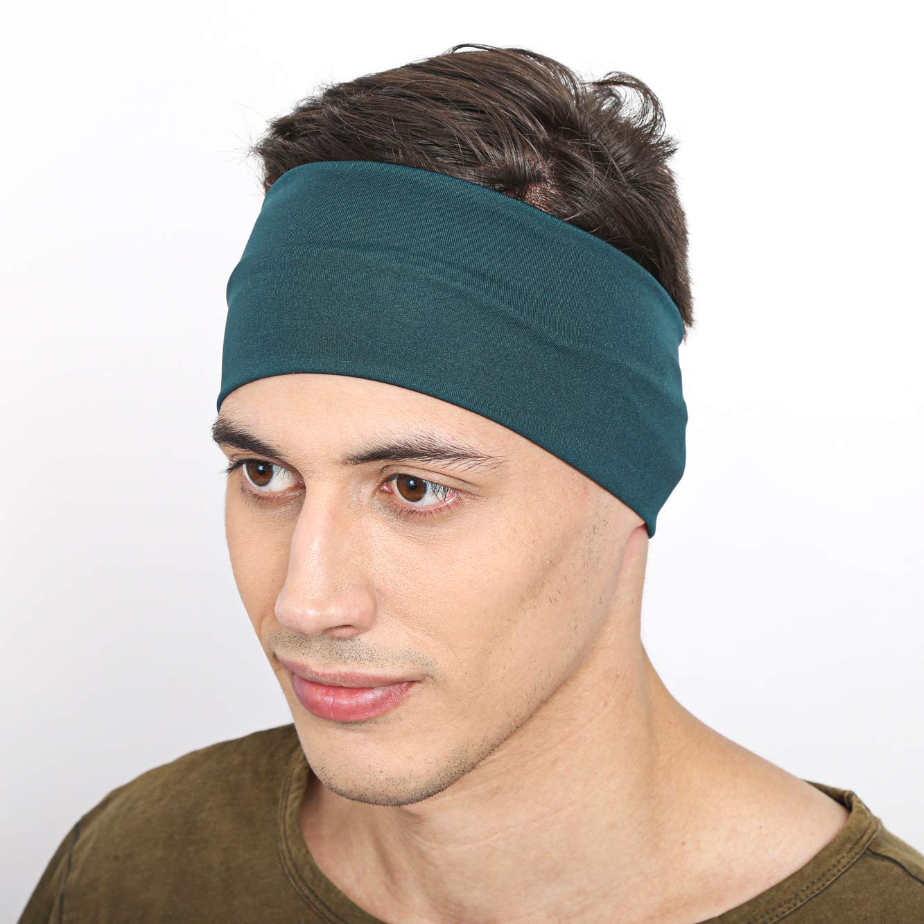 BISMAADH Headband for Women & Men - Wide, Moisture Wicking & Non-Slip Exercise Hairband or Sports Sweatband - Keep Your Hair in Place - Performance Stretch & Ideal for Running & Yoga (Green) (B08GM4WXVT) Amazon Price History, Amazon Price Tracker
