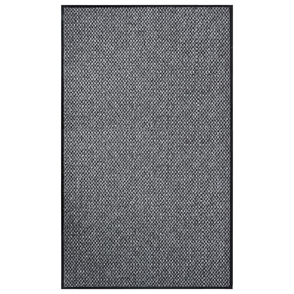 Felpudo gris 90 x 150 cm, antideslizante, para entrada, pasillo, terraza, balcón, jardín, lavable, duradero, absorbente, impermeable, para interior y exterior
