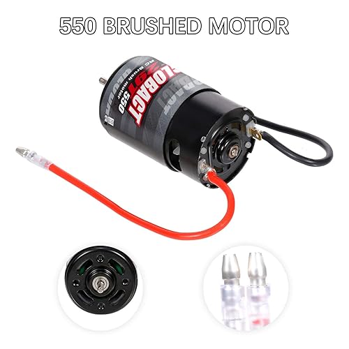 Miniatura 19 de Globact Motor 550 RC 21T Motor cepillado para 1/10 RC Escala RC Crawler Car TRX4 TRX6 Redcat Axial SCX10 SCX10 II AXI03007 JL 90046 RC4WD D90