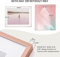 Vista 321 de Fun Memories Portarretratos de metal de 16 x 20 pulgadas con paspartú de 11 x 14 pulgadas, acabado de aluminio cepillado, parte delantera de vidrio