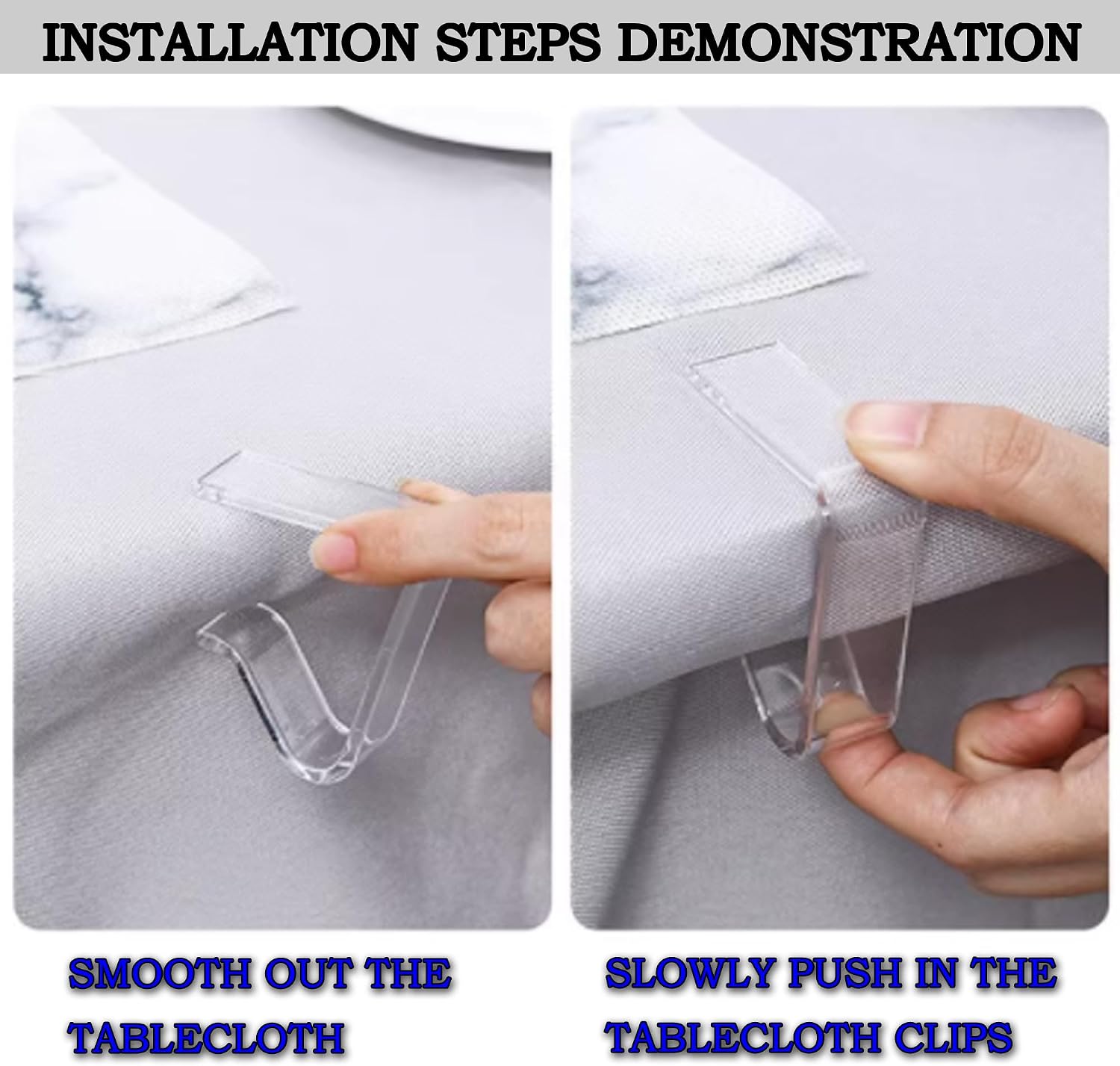 36 Pieces Transparent Clear Tablecloth Clips, Plastic Table Cloth Clips，Windproof Table Cover Holder Clamps，Table Cloth Holder for Christmas Home Wedding Party Indoor Outdoor Camping Picnic (M-36) image 4