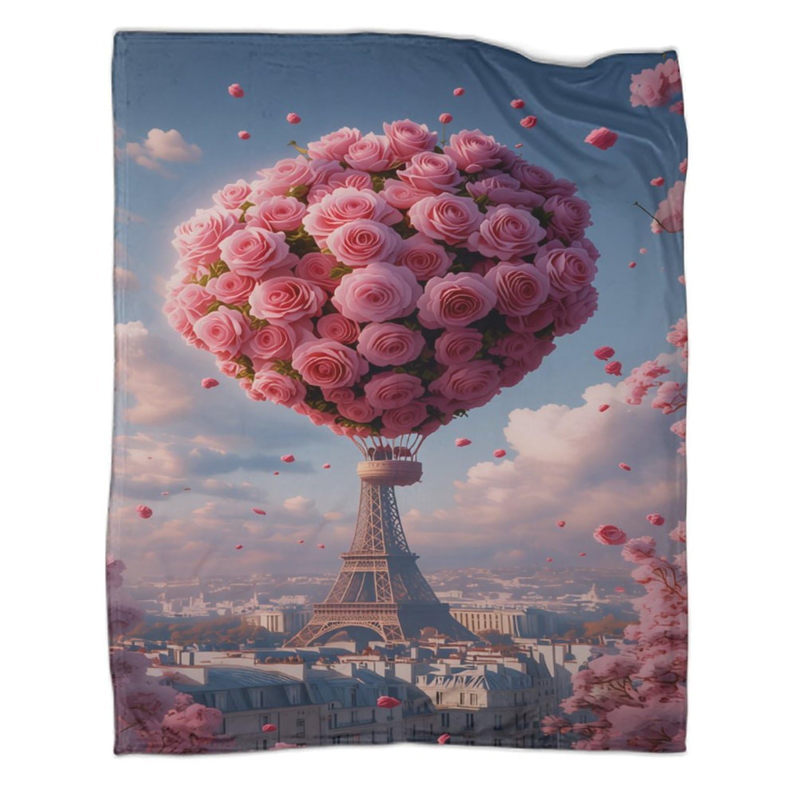 3D Druck Blumenbaum Decke Mikrofaser Wohndeko Romantische Landschaft Überwurfdecke Sofa Erwachsene 80×90(200x230cm)
