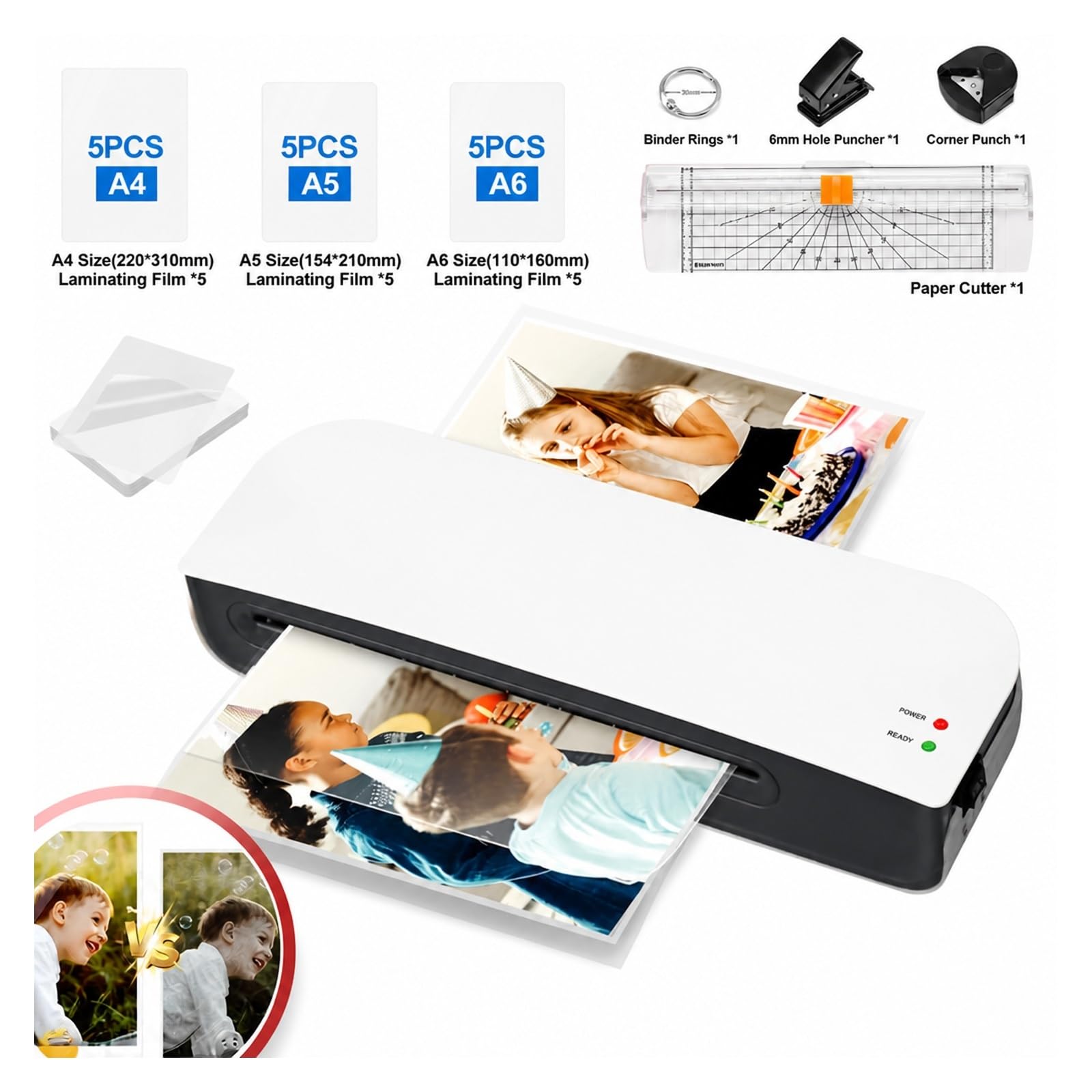 Laminiergerät, SL289 Laminiermaschinen-Set für Zuhause,Büro
