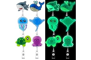 Pack of 6 Animal Badge Reels