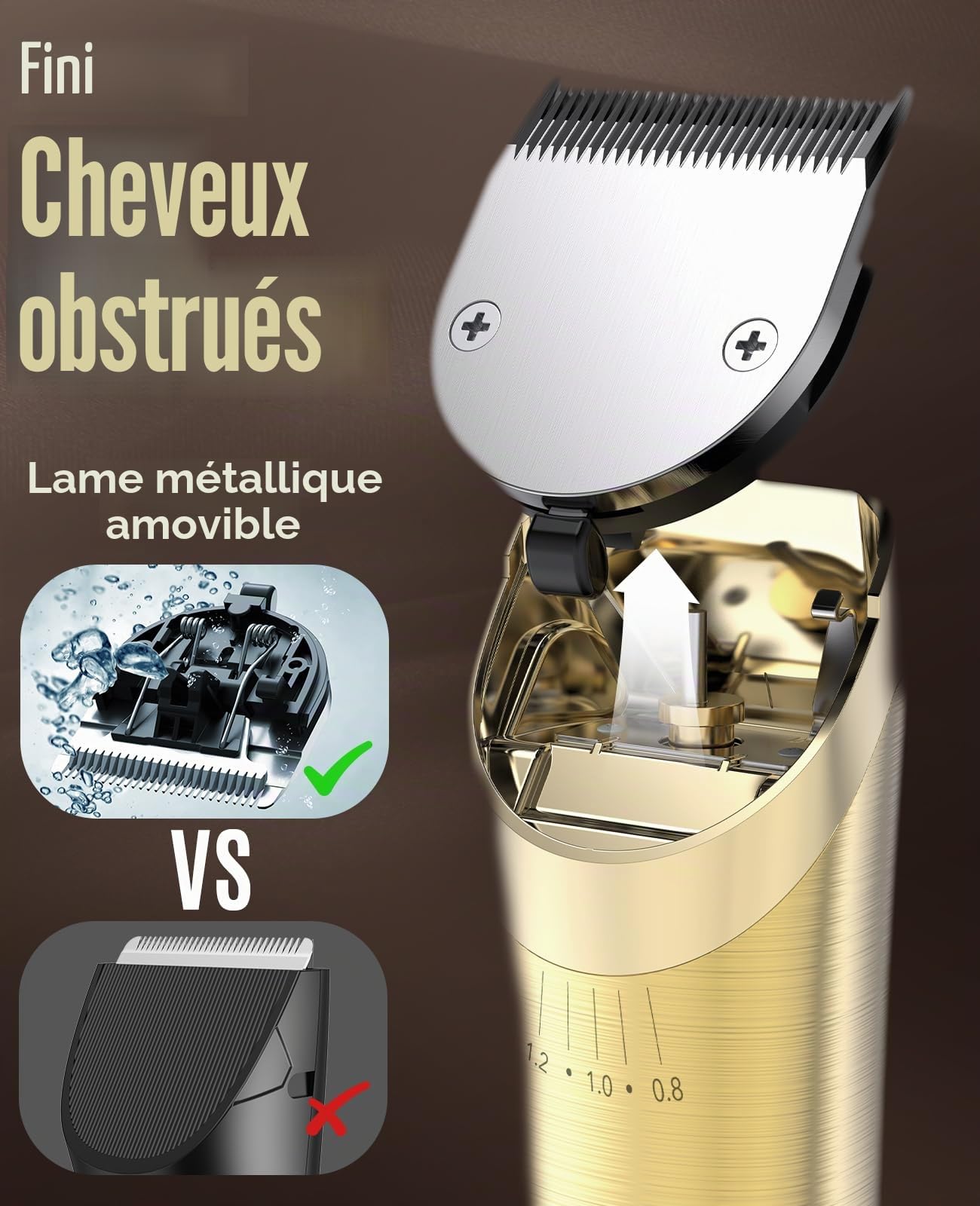 oneisall Tondeuse à cheval, kit de toilettage sans fil à faible bruit pour chevaux à poils longs épais et emmêlés