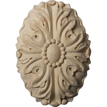 Ekena Millwork ROS03X05ASMA Ashford Oval Rosette, 2 1/2-Inch x 3 1/2-Inch x 5/8-Inch, Maple
