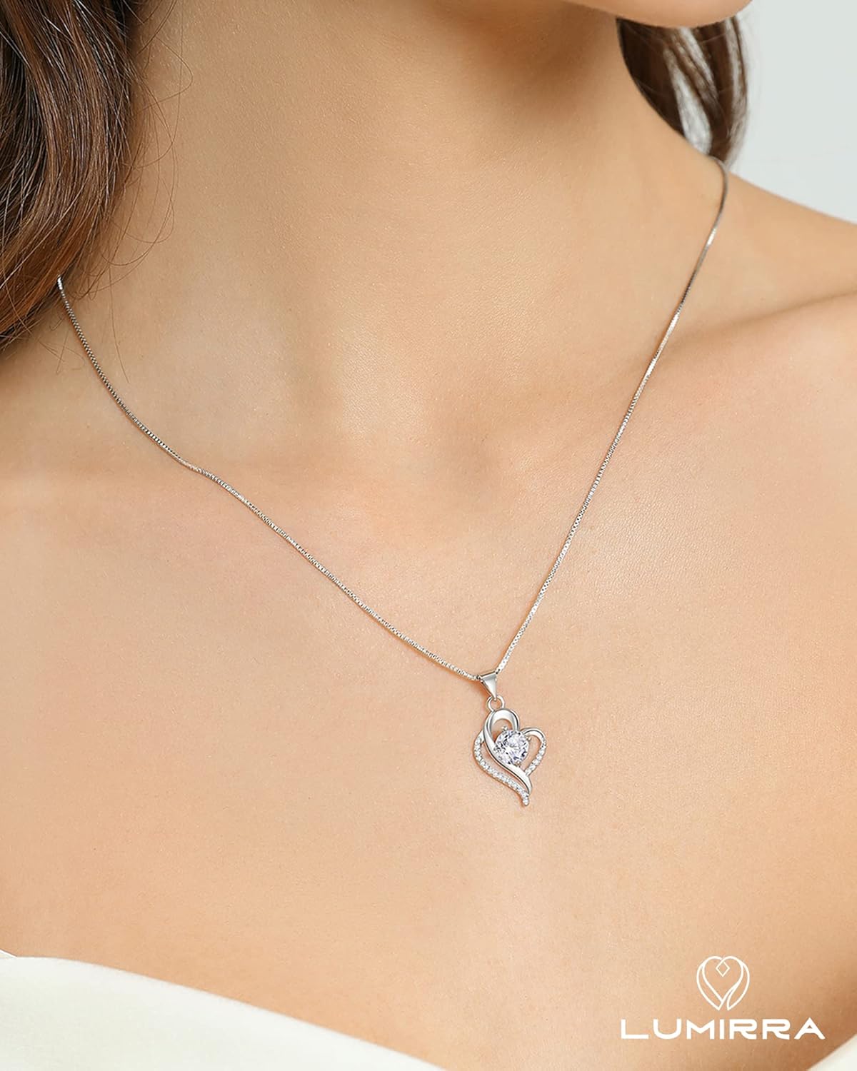 Wedding Anniversary Jewelry Gift for Wife from Husband, Wife Birthday Gift Idea, 1 Carat Moissanite Diamond Pendant Necklace in 925 Sterling Silver with 2 Chains, Romantic and Elegant Present for Her - Image 7