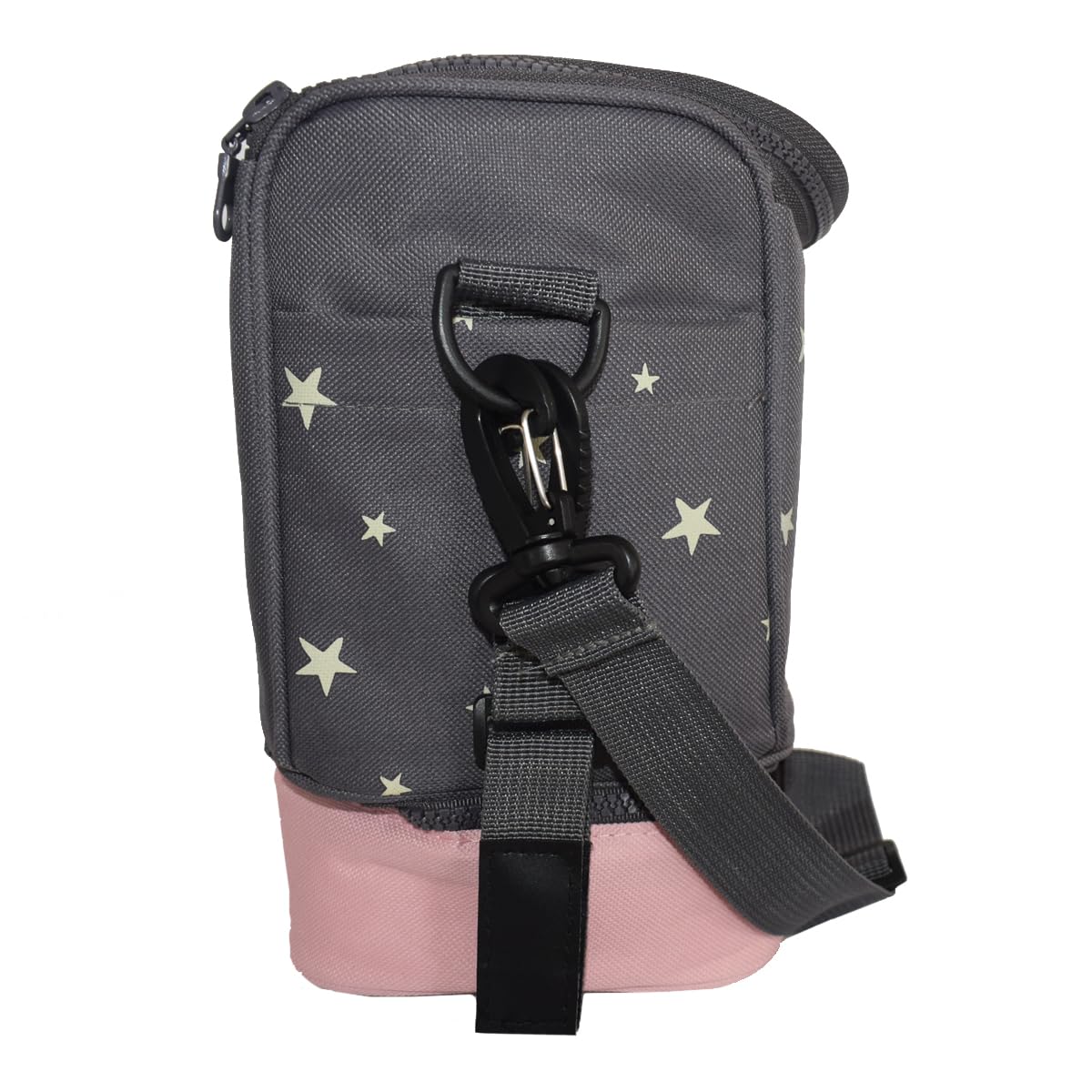 Olmitos - Bolsa bebé isotérmica para Frio y Caliente - Termoaislante para papillas y biberones - 23x21x17 compartimentado (Rosa)