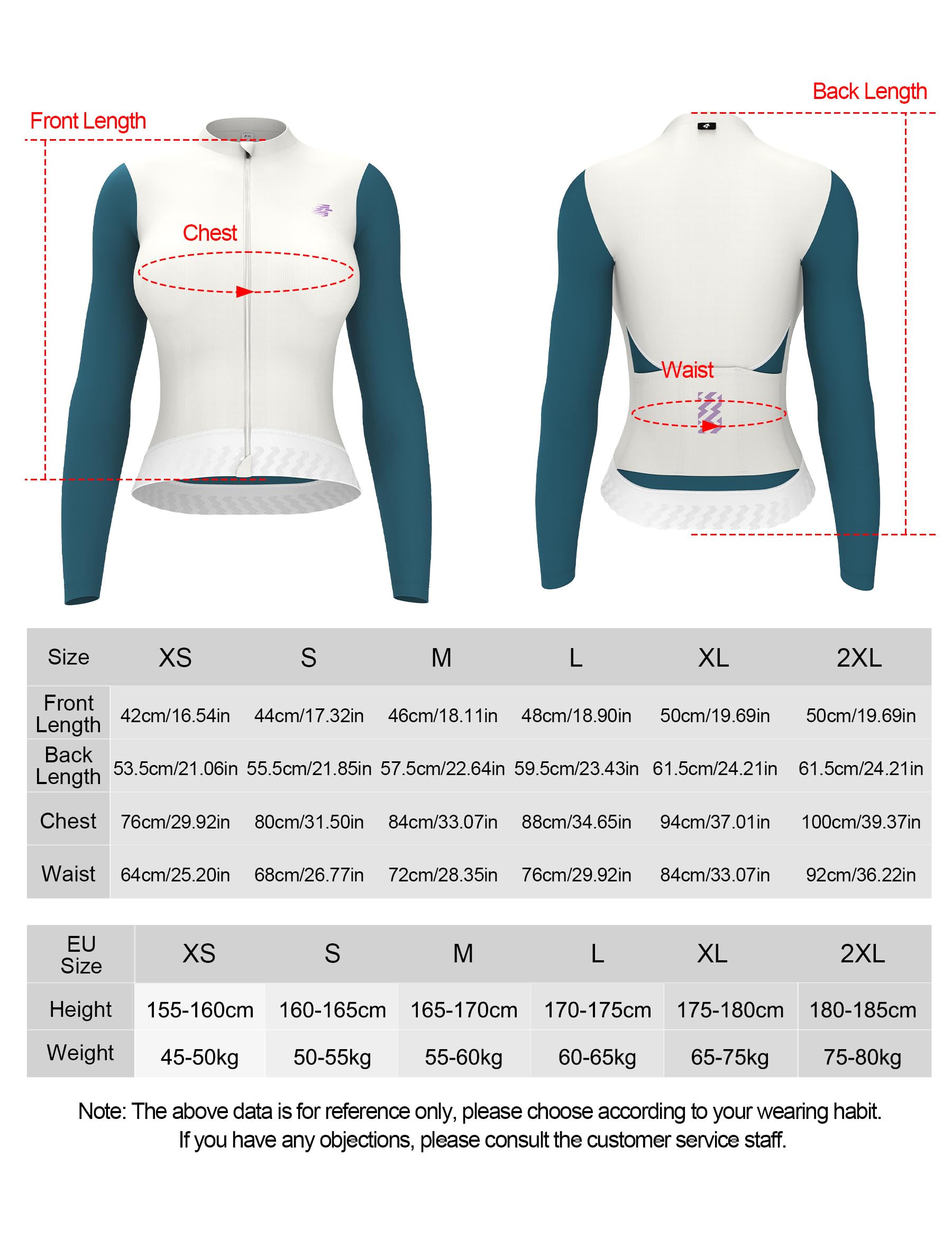 LAMEDA Radtrikot Damen Langarm Sommer Fahrradshirt mit Taschen Atmungsaktiv Schnell Trocknend Elastisch Reflektierend Fahrradtrikot für Frühling & Herbst