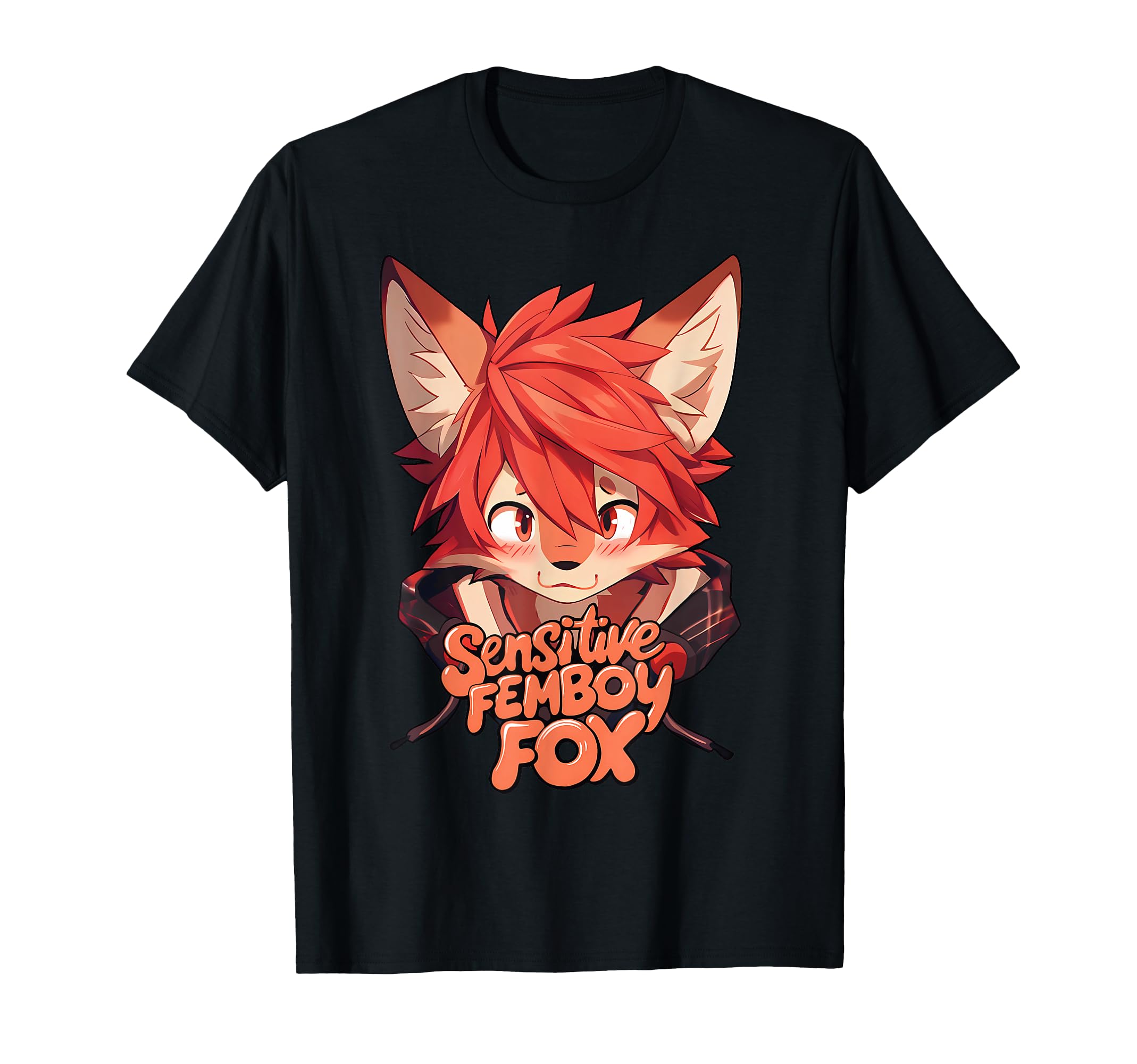 Sensitive Femboy Fox Furry Fandom Artist Merch T-Shirt