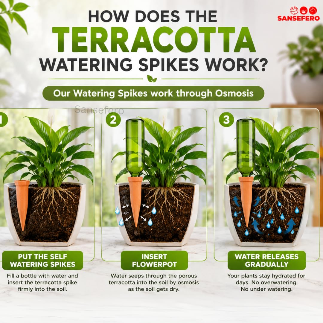 SANSEFERO Self Watering Spike - Automatic Plant Irrigation -5