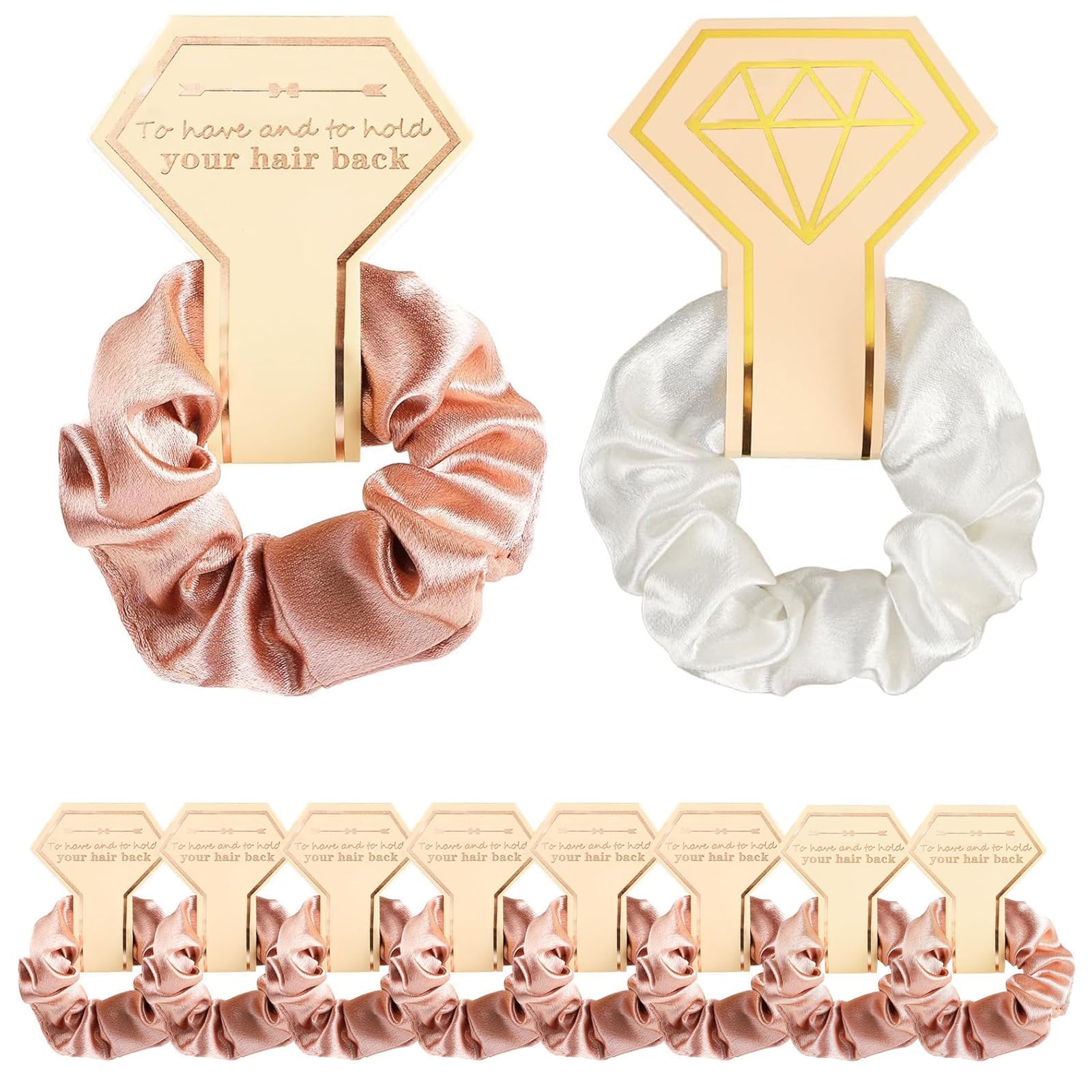 10 PCS Satin Scrunchies, Hair Scrunchies for Girls Bridesmaid Gift