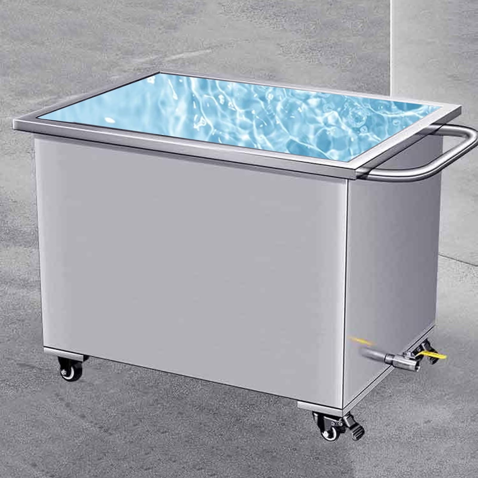 GOCHUSX Commercial Mop Sink, Mop Service Basin, Deepening Trough Body Floor Sink, Stainless Steel Storage Rack Storage for Outdoor Balcony Bathroom Kitchen(70x50x50cm)