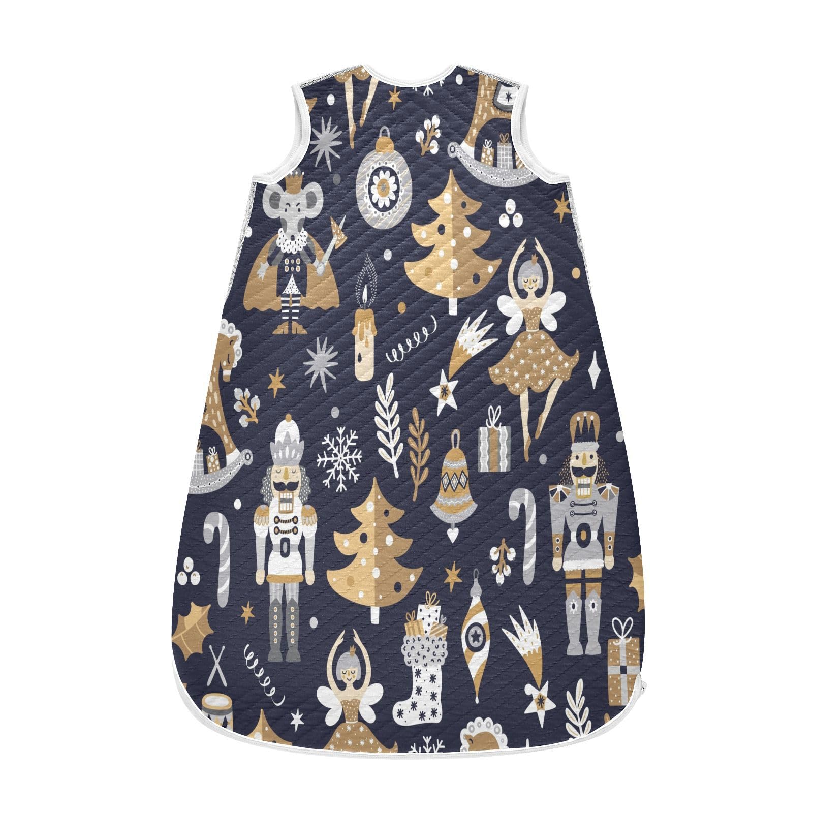Kigai Christmas Nutcrackers Baby Sleep Sack Wearable Blanket Sleeping Bag 2-Way Zipper Soft Swaddle Transition Sack