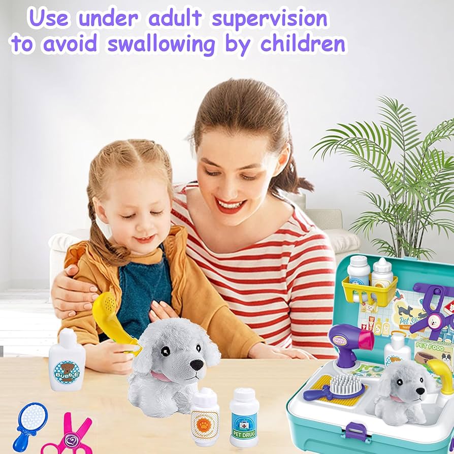 Amazon | TEUVO ペットケア プレイセット ドクターキット 子供用 16個