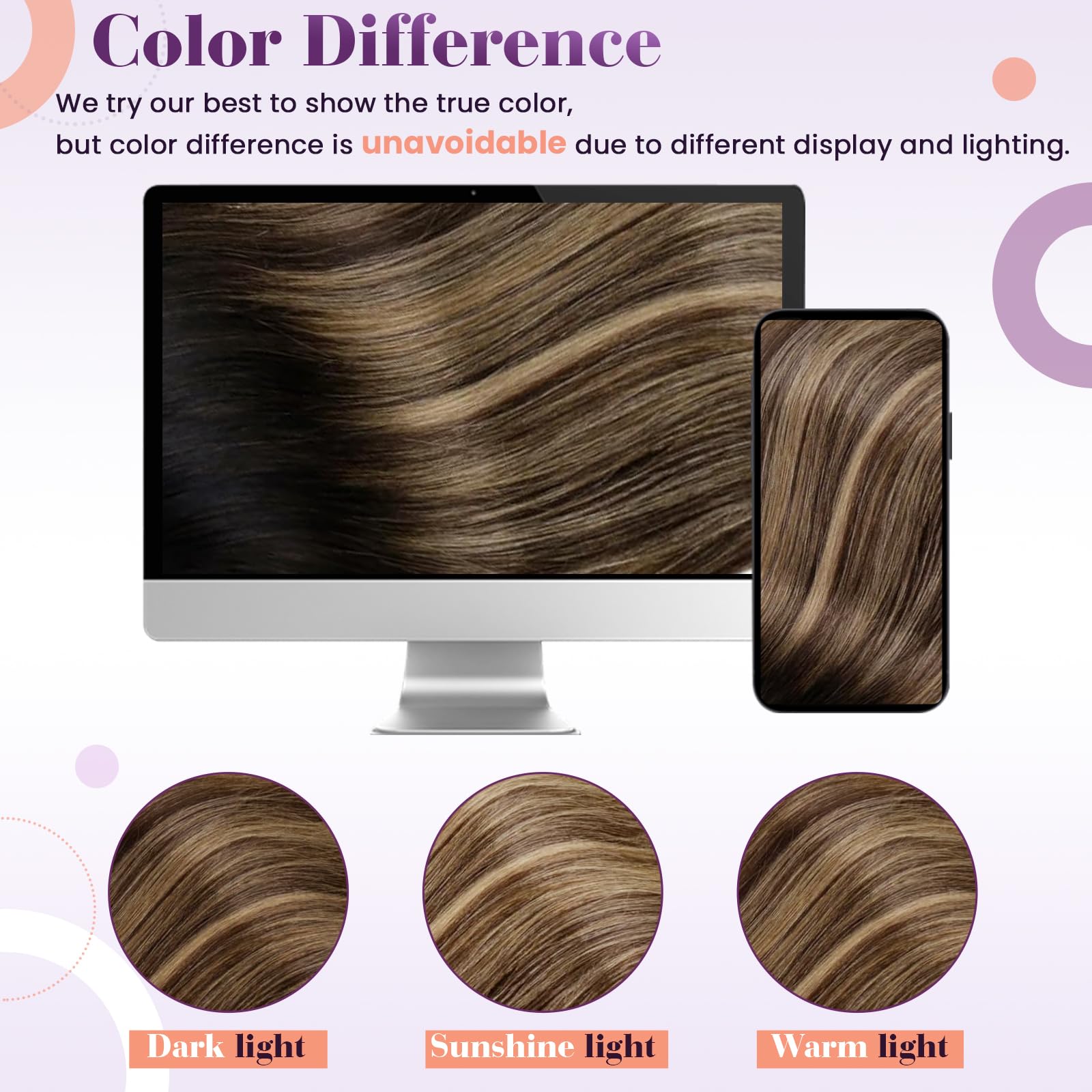 LaaVoo Clip in Hair Extensions Real Human Hair Black Hair Extensions Clip in 14 Inch 120g 7pcs Full Head Straight Balayage Dark Brown & Blonde Remy Hair Double Weft #1b/4/27 - Image 4