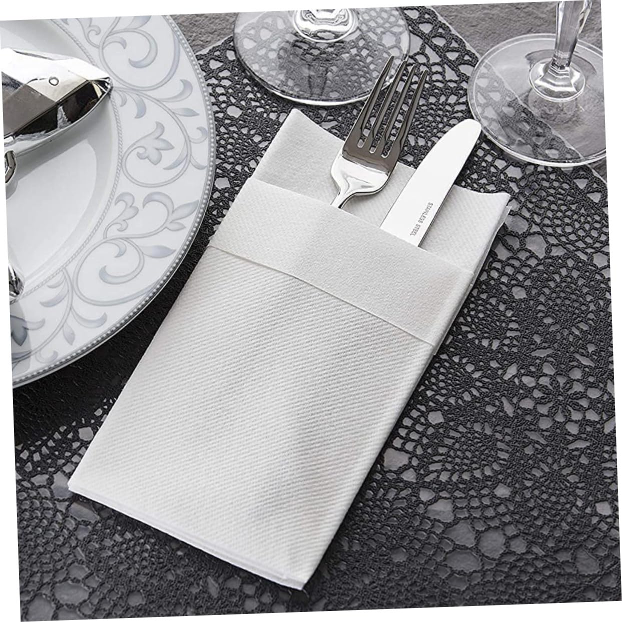 Alipis 50pezzi Tovaglioli da Regalo in Carta per Imballaggio Stoviglie per Barbecue Picnic e Viaggi Resistente e Facile da Pulire