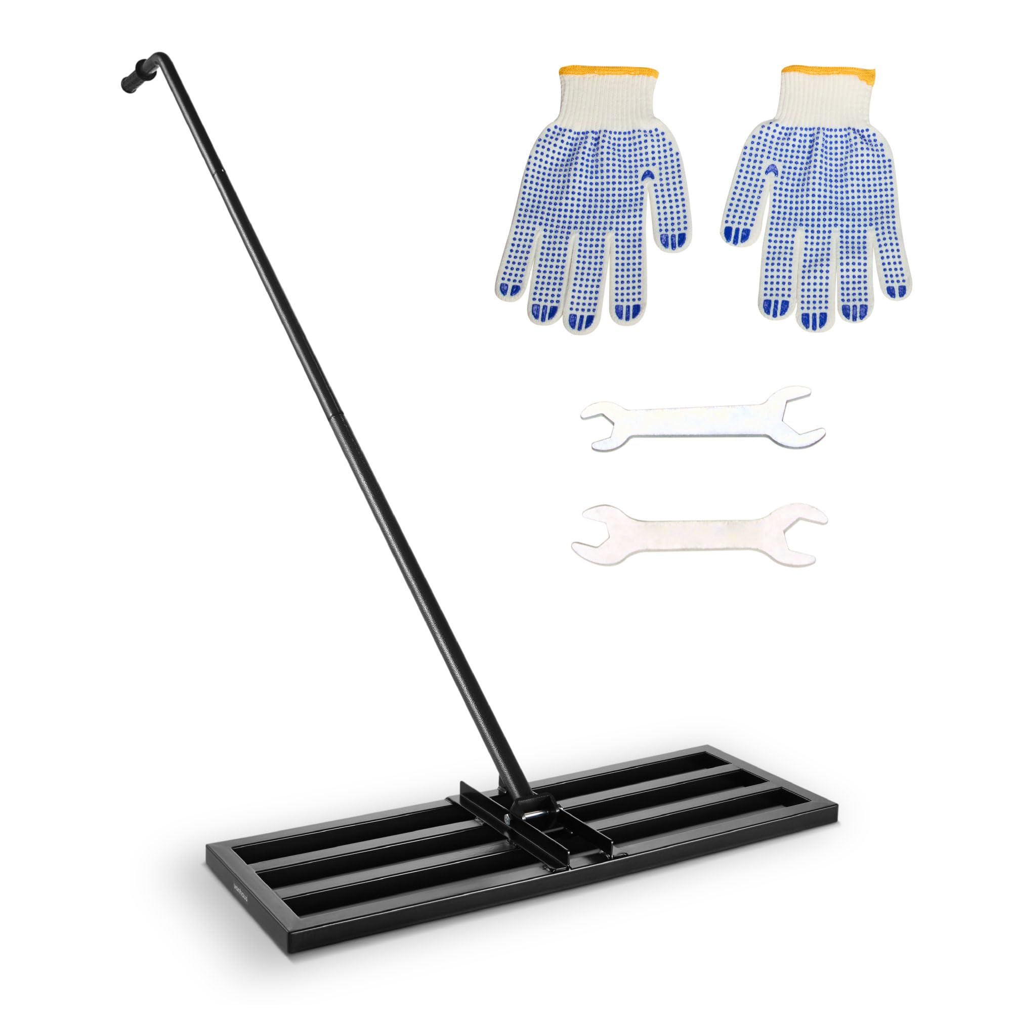 VonHaus Lawn Levelling Rake 2M – Leveller Tool for Grass, Gardens, Farm Land, Golf Courses & More – Mix Soil/Fertilizers & Break up Sand – Lightweight, 175° Rotation, Easy Install, Accessories Inc