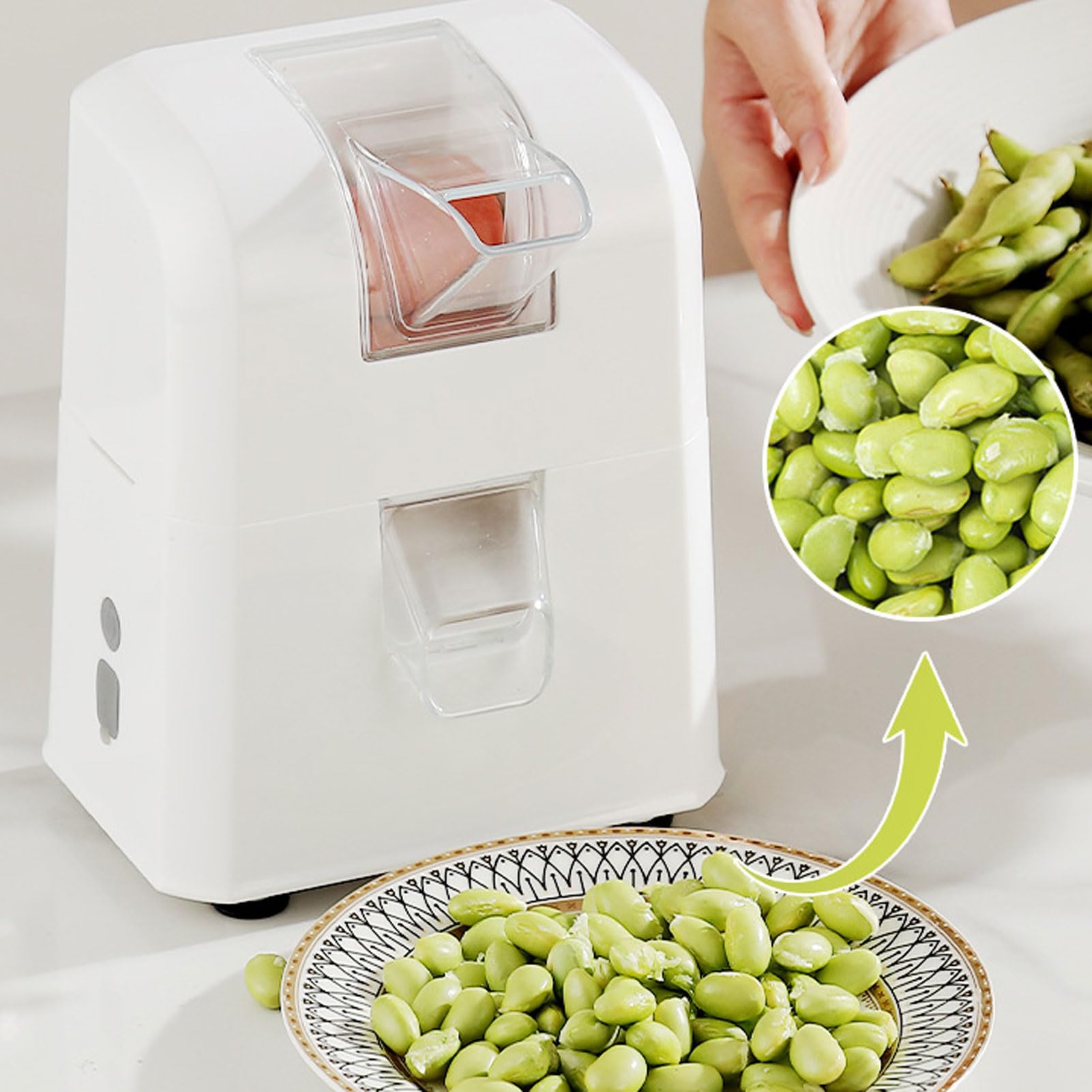 Generic Éplucheur de Pois électrique, Compact et Portable, Automatique, pour Cuisine de Restaurant, 1x Rechargeable, 1800mAh