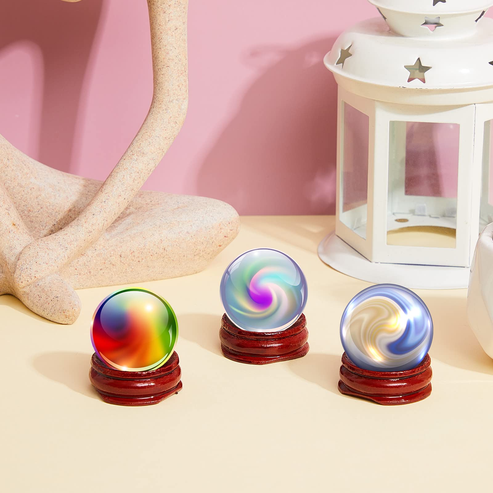 Small Faceted Sphere / Egg Display Stand – Clear Acrylic For Marbles, Eggs, Balls