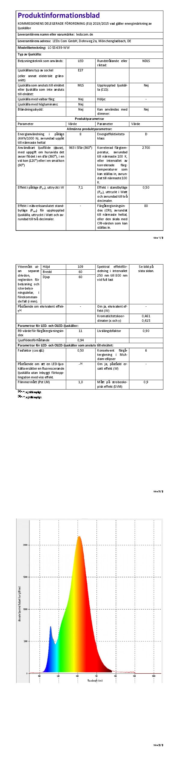 ledscom.de 2 lampade da tavolo FLAKO, cavo in tessuto bianco, paralume bianco, con lampadina LED E27 a 3 intensità inclusa