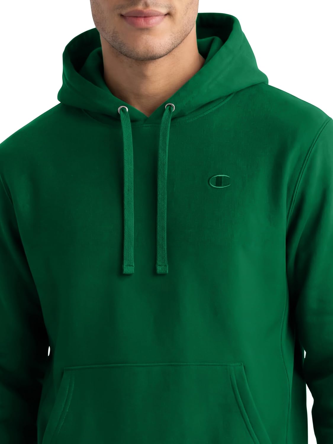 Champion Men's Pullover Fleece Hoodie, Standard Fit, Midweight, C Logo, Available in Regular and Big & Tall