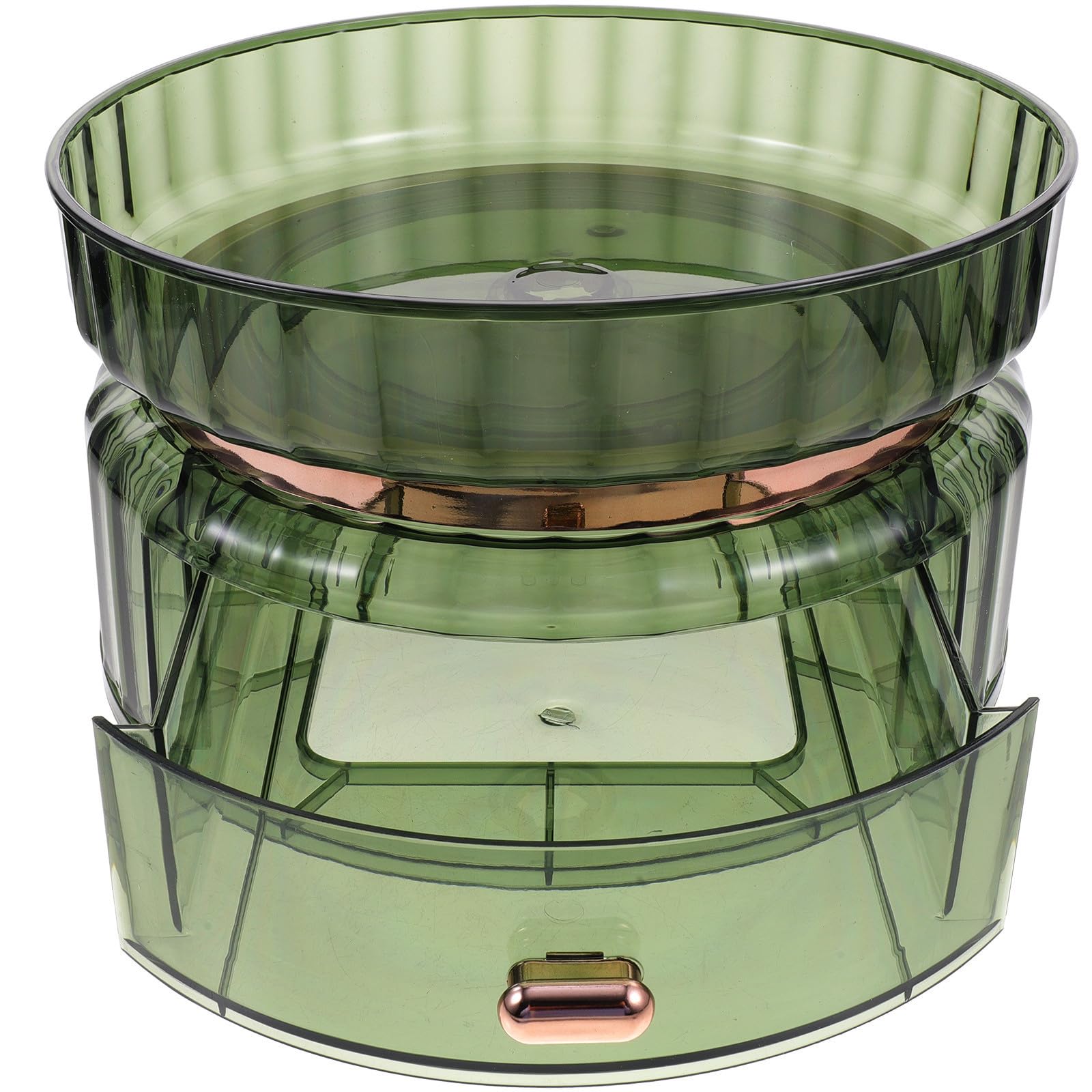 Drehbarer Make Up Organizer aus Pet für Arbeitsfläche und Schminktisch