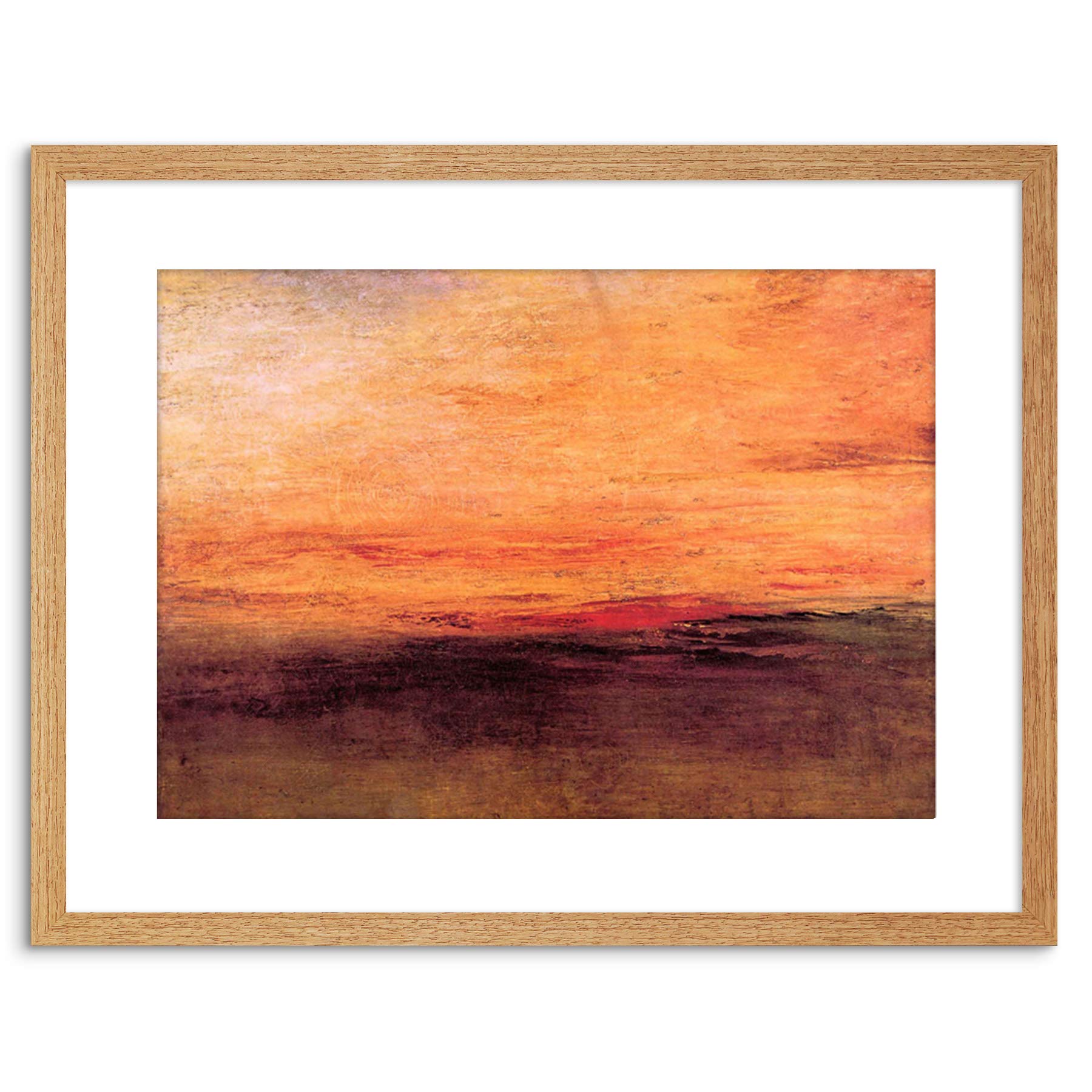 Wee Blue Coo PAINTING TURNER SUNSET OLD MASTER FRAMED PICTURE ART PRINT F97X9598