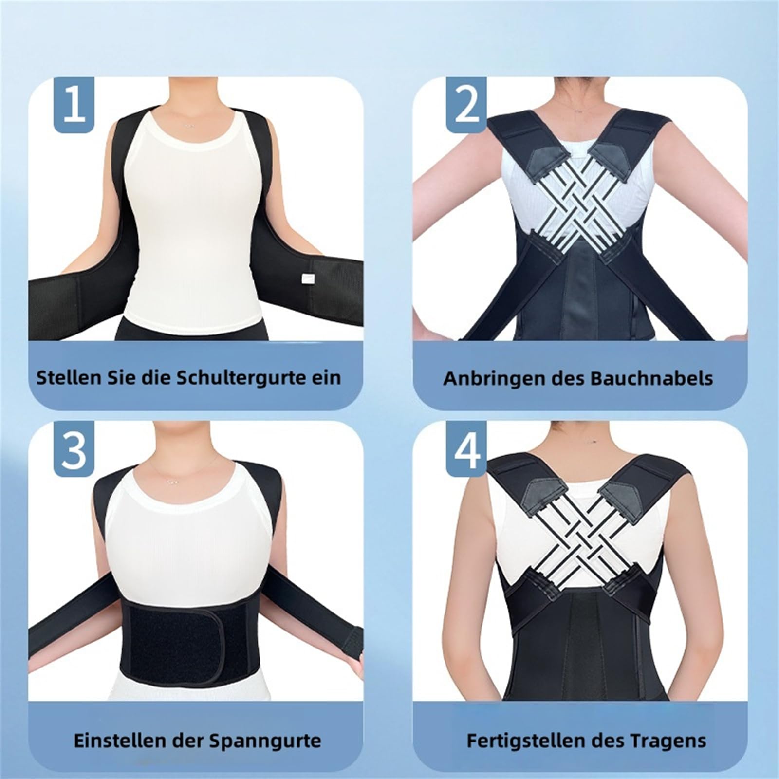MEIION Haltery AlignFlex – dein Haltungstrainer Haltungskorrektor für Männer und Frauen verstellbare, atmungsaktive Rückenstütze, bequem und effektive Haltungskorrektur