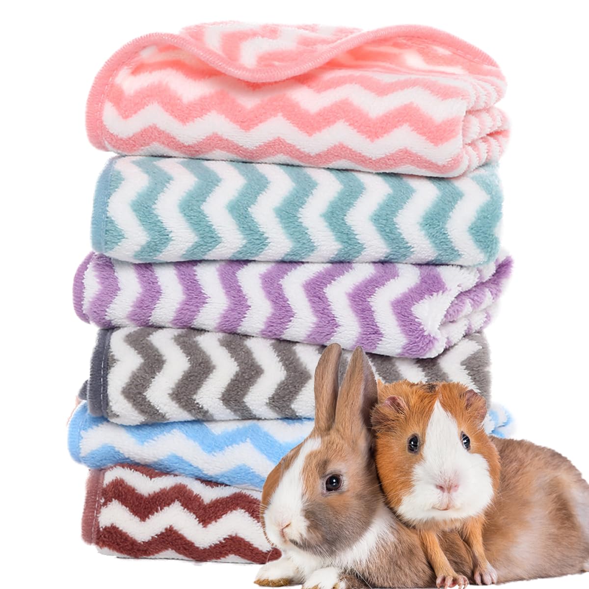 Apupmeo 6PCS Guinea Pig Blanket, Soft Warm Small Animal Bedding