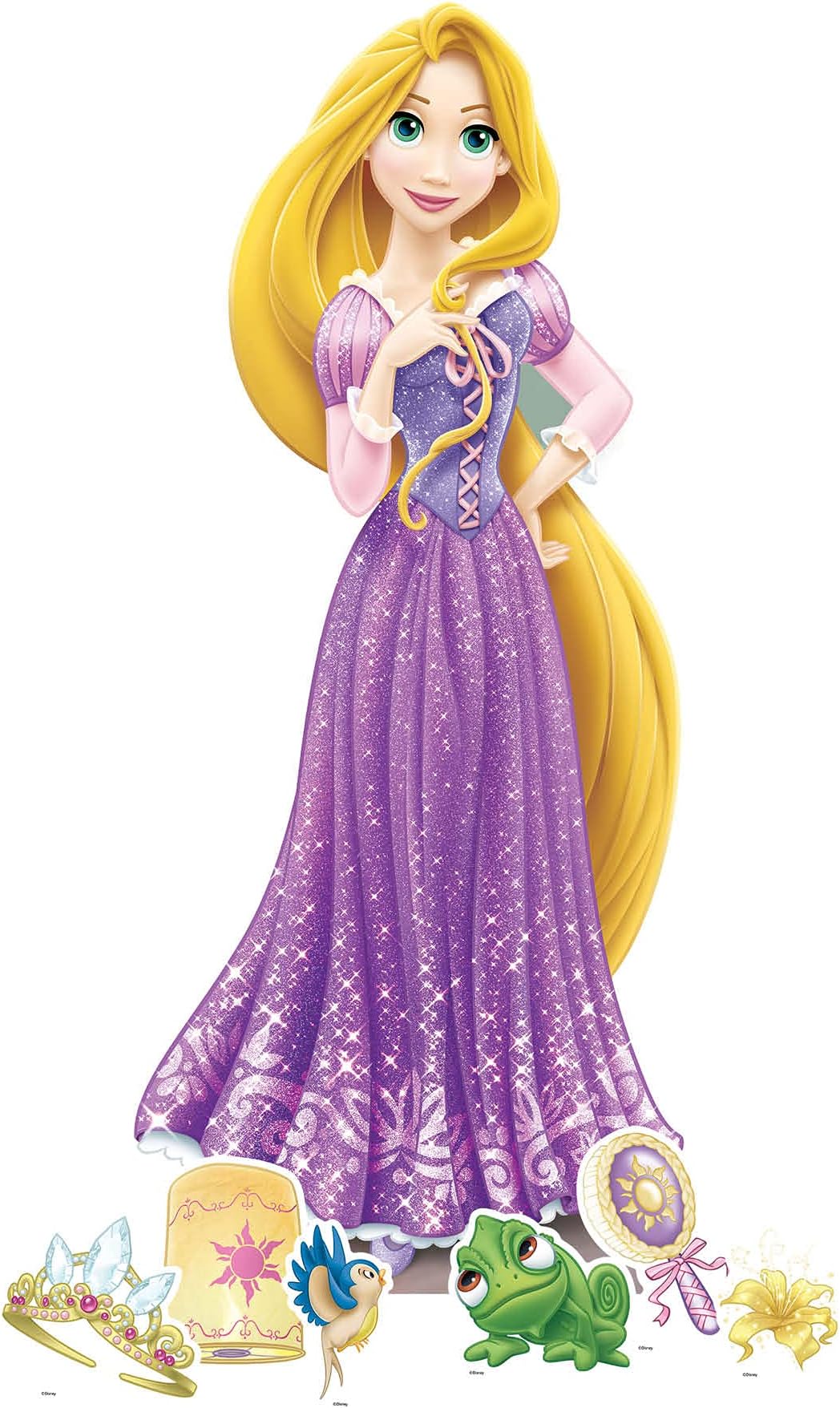 STAR CUTOUTS Rapunzel SP007 Medium Cut Out of Six Mini Party Supplies Princess Disney Theme