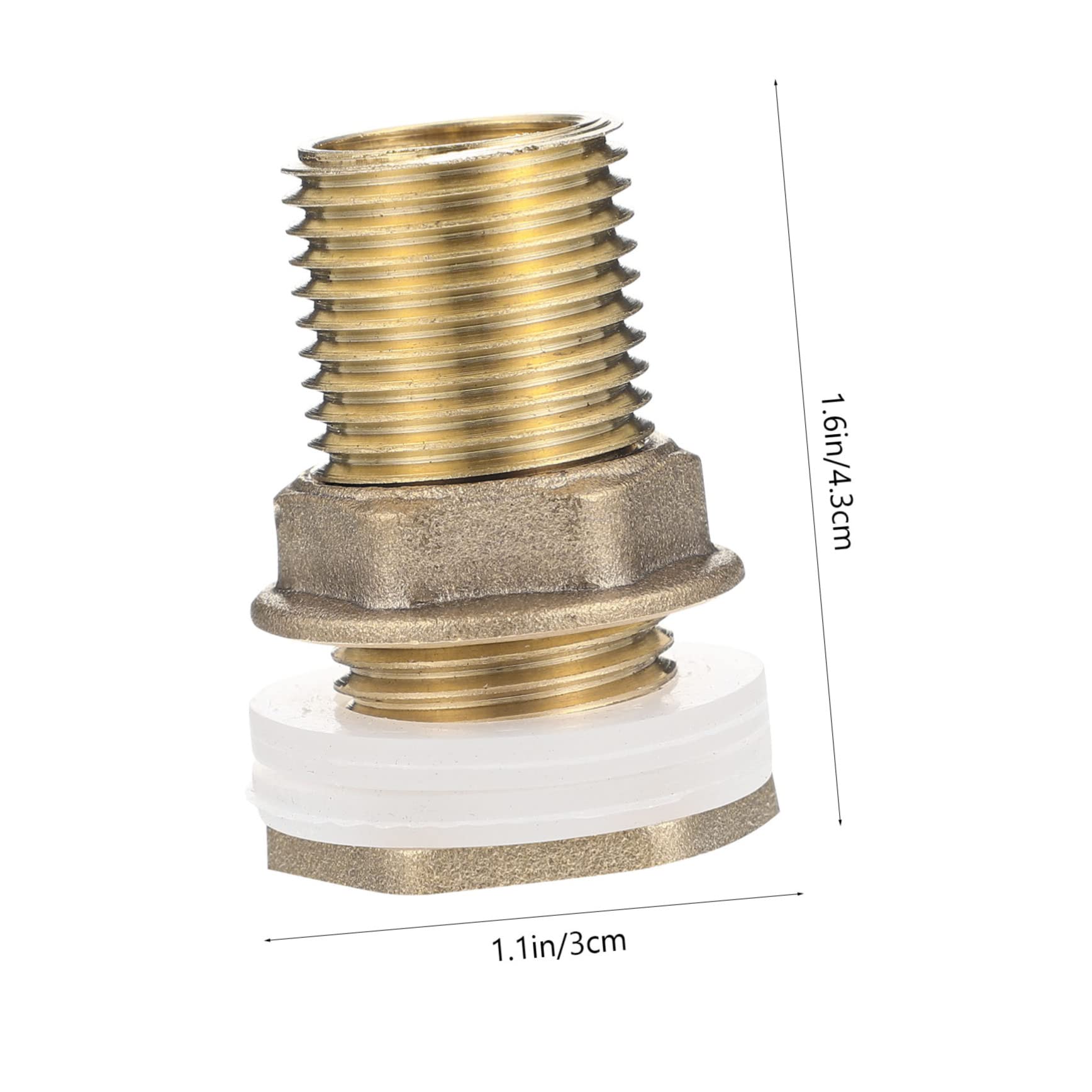 VILLFUL 2pcs Brass Bulkhead Connector Hose Connector Adapters Hose Bulkhead Fitting Right Angle Hose Adapter Adaptador An Fittings 3/8 Bulkhead Fitting Bulkhead Coupler Golden Silicone