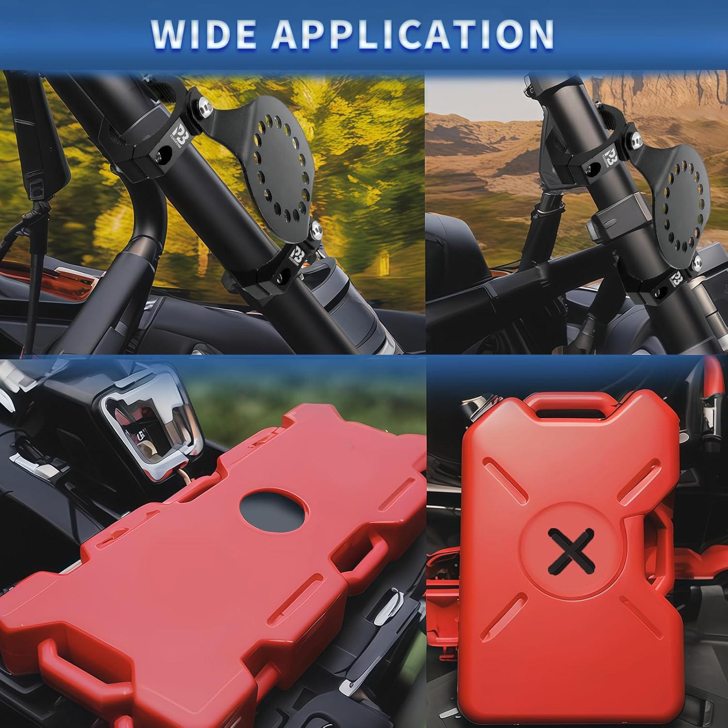 UTV Gas Can Mount Bracket, Oil Can Water Holder, Quick Release Mounting Bracket Compatible with Polaris RZR Pioneer Can Am Maverick X3 Commander Talon for 1.5 inch- 2 inch Roll Bar