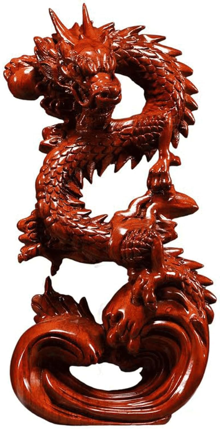 Feng Shui Drachenstatue, rot, 38,1 cm