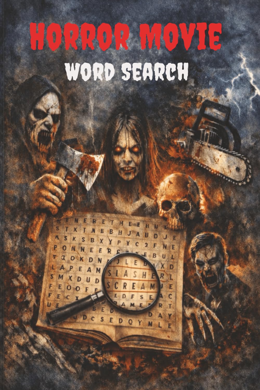 Horror Movie Word Search Book: 6x9 Inches, 120 Pages l 50+ Puzzles l Solutions Included
