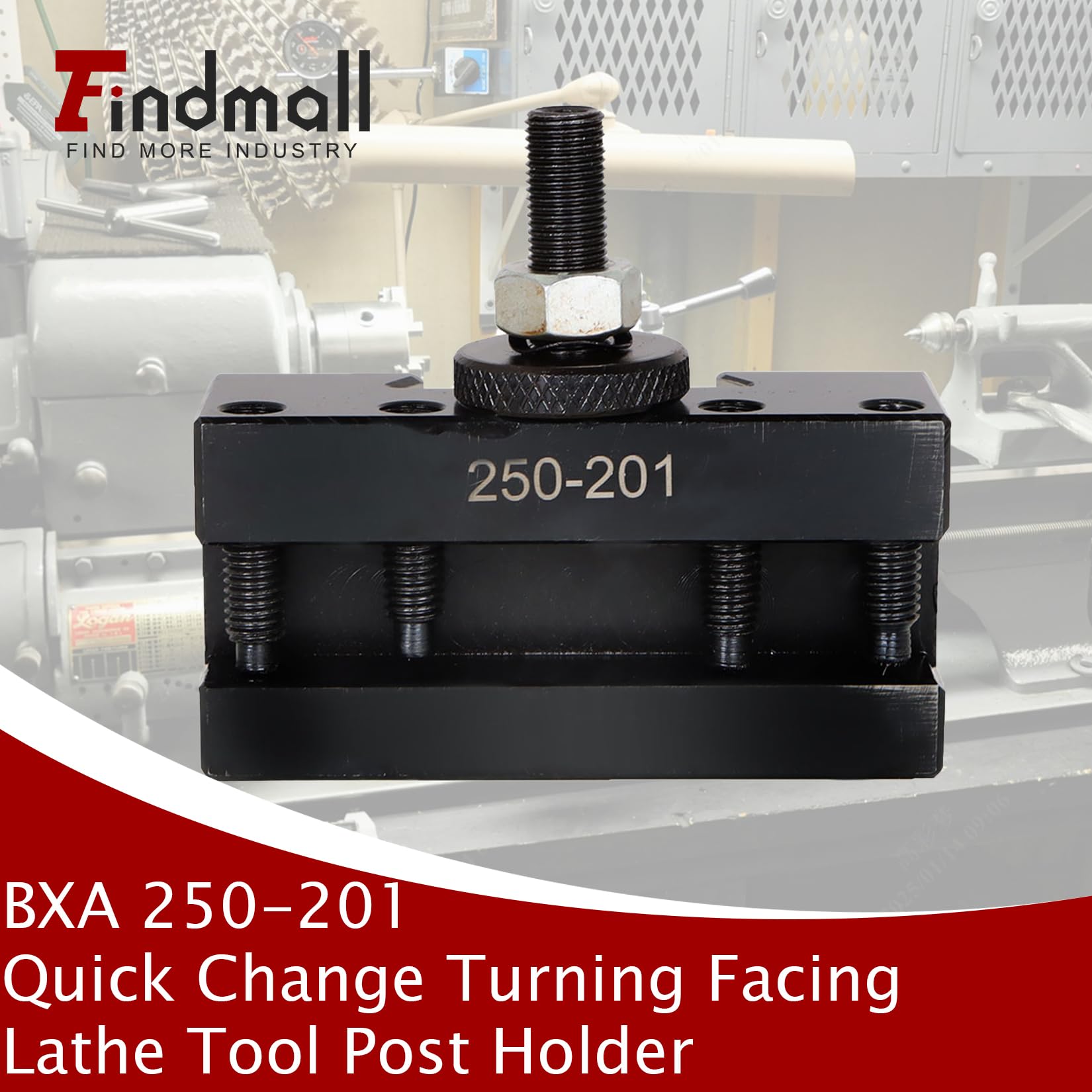findmall BXA #1 250-201 Quick Change Tool Post, Turning Facing Tool Holder — Amazon image 3