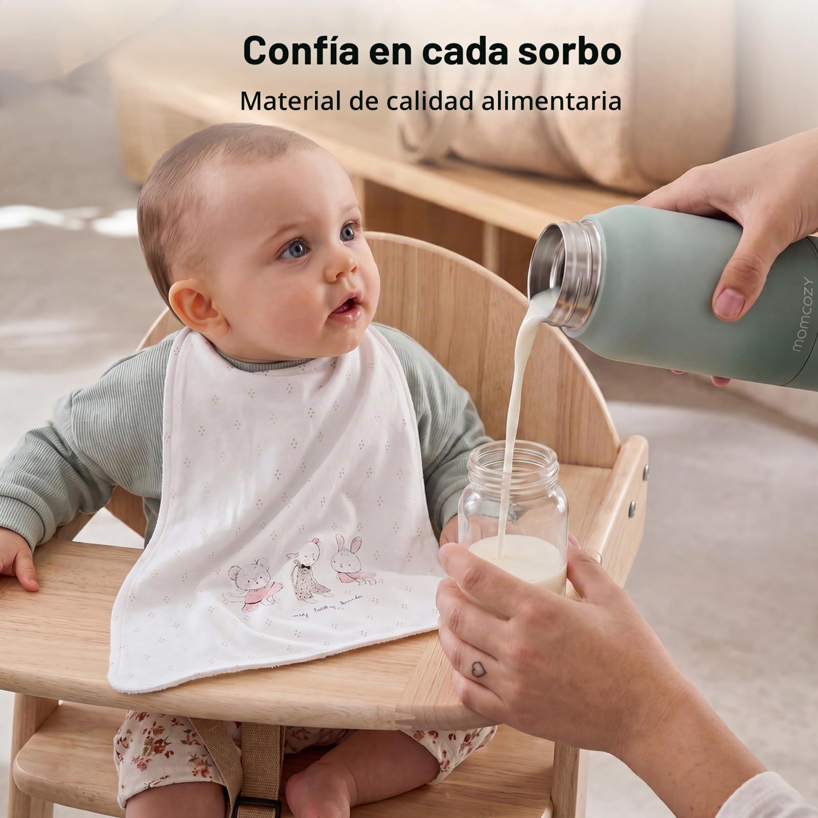 Momcozy Set Calienta Biberones MW05 y Enfriador Leche Materna CM01 500ml con Conservación de Leche Materna 24h, Portátil para Lactancia y Viajes