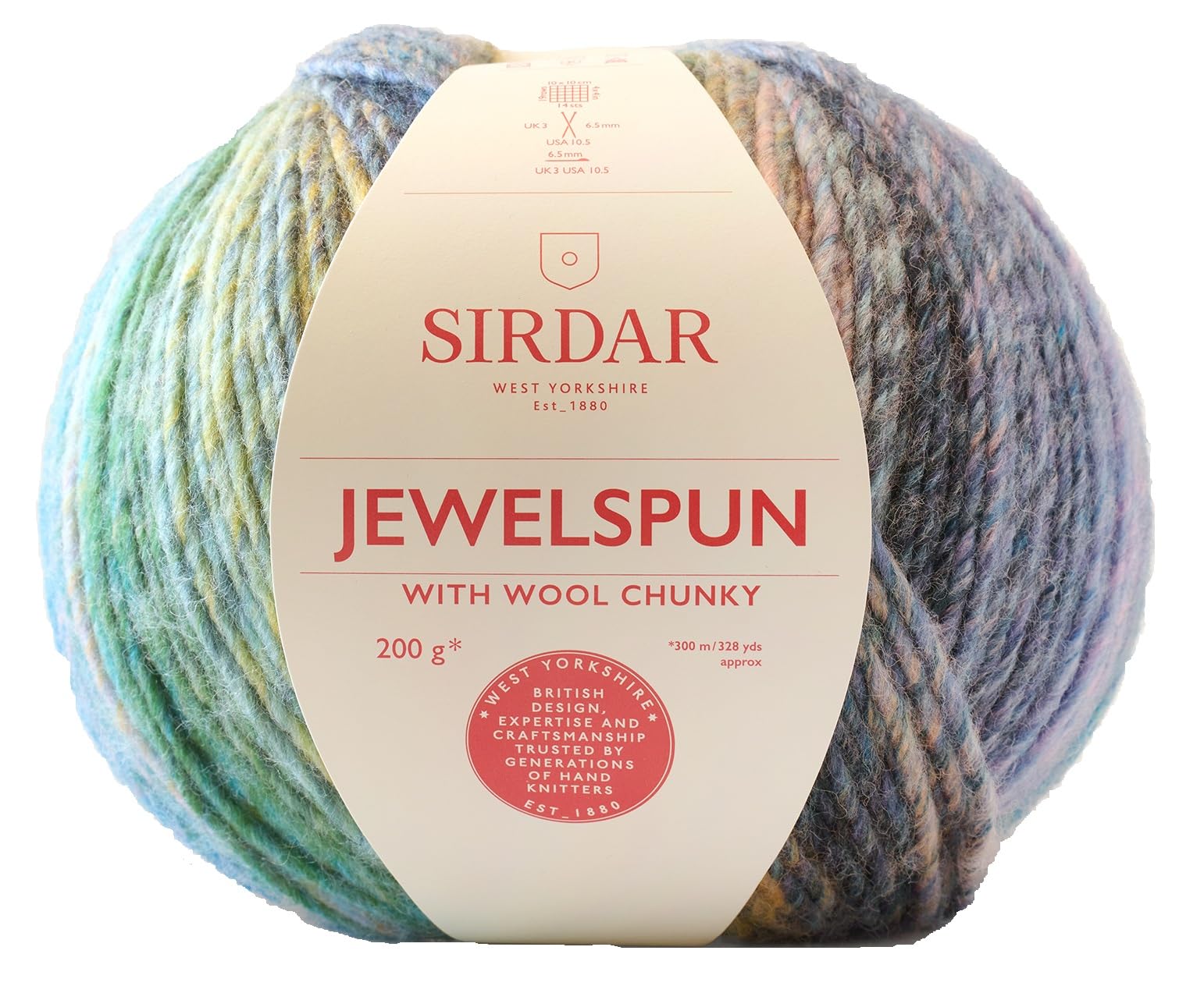 Jewelspun Chunky with Wool - Shimmering Sea Glass (200) - 200g
