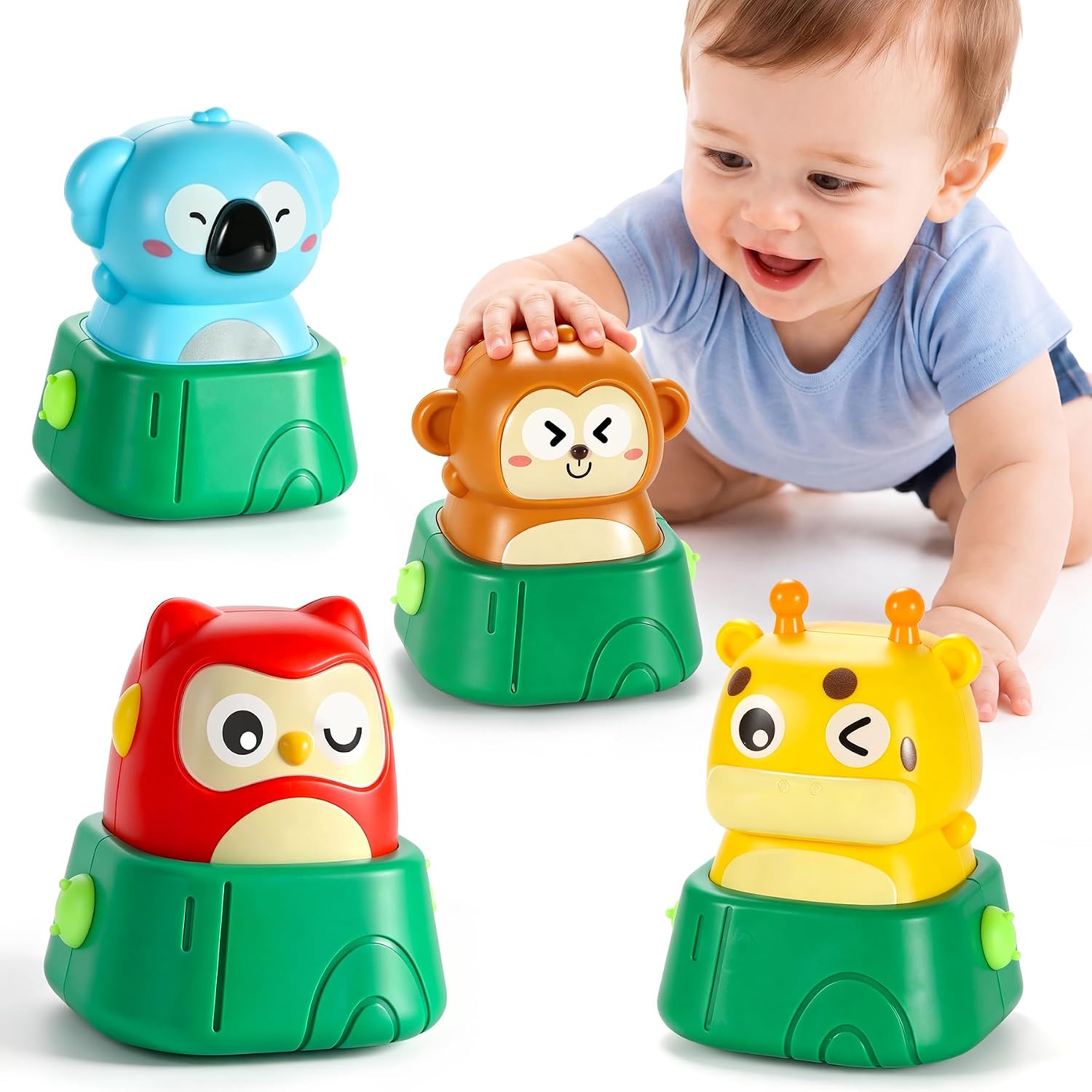 URMYWO Press to Go Car Toys for Toddlers, 1 2 3 Years Old Boy Girl Gifts