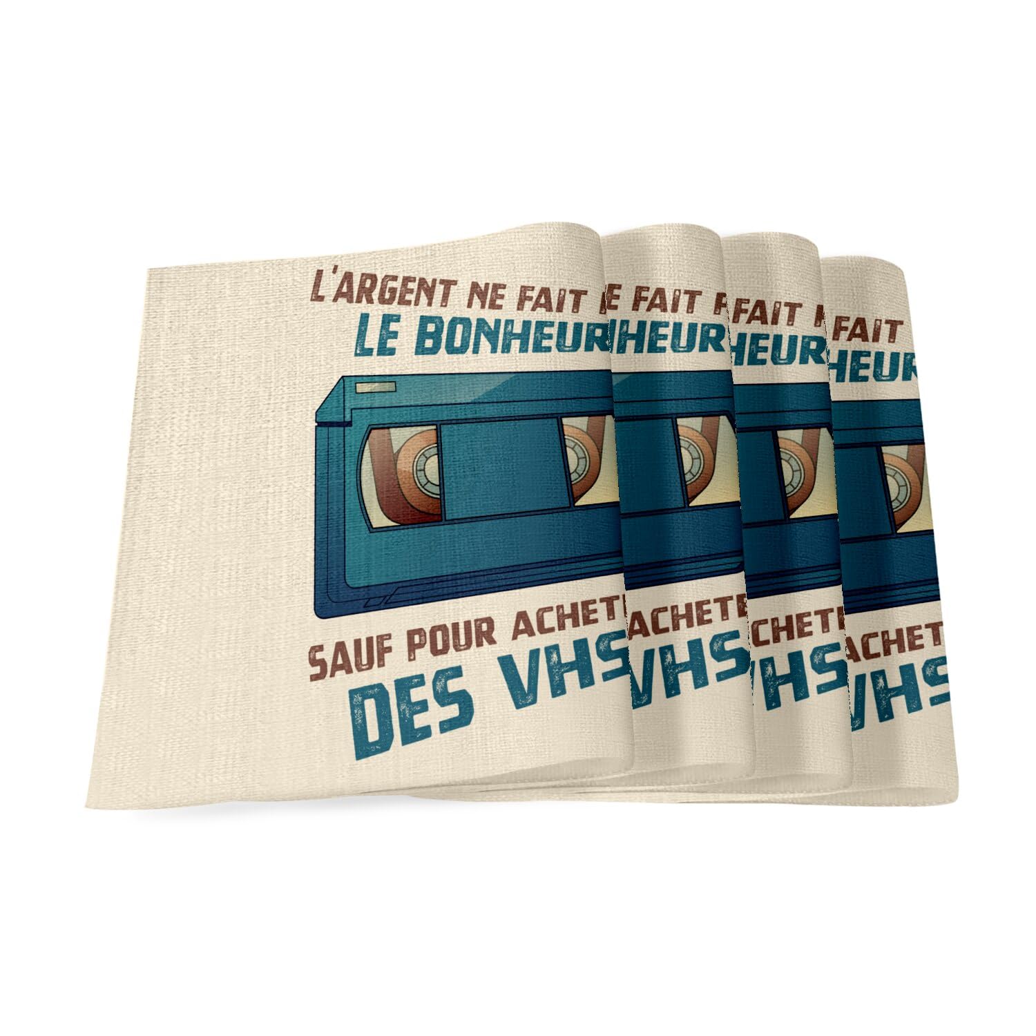 Set de table en lin grand format pour éviter les taches de table
